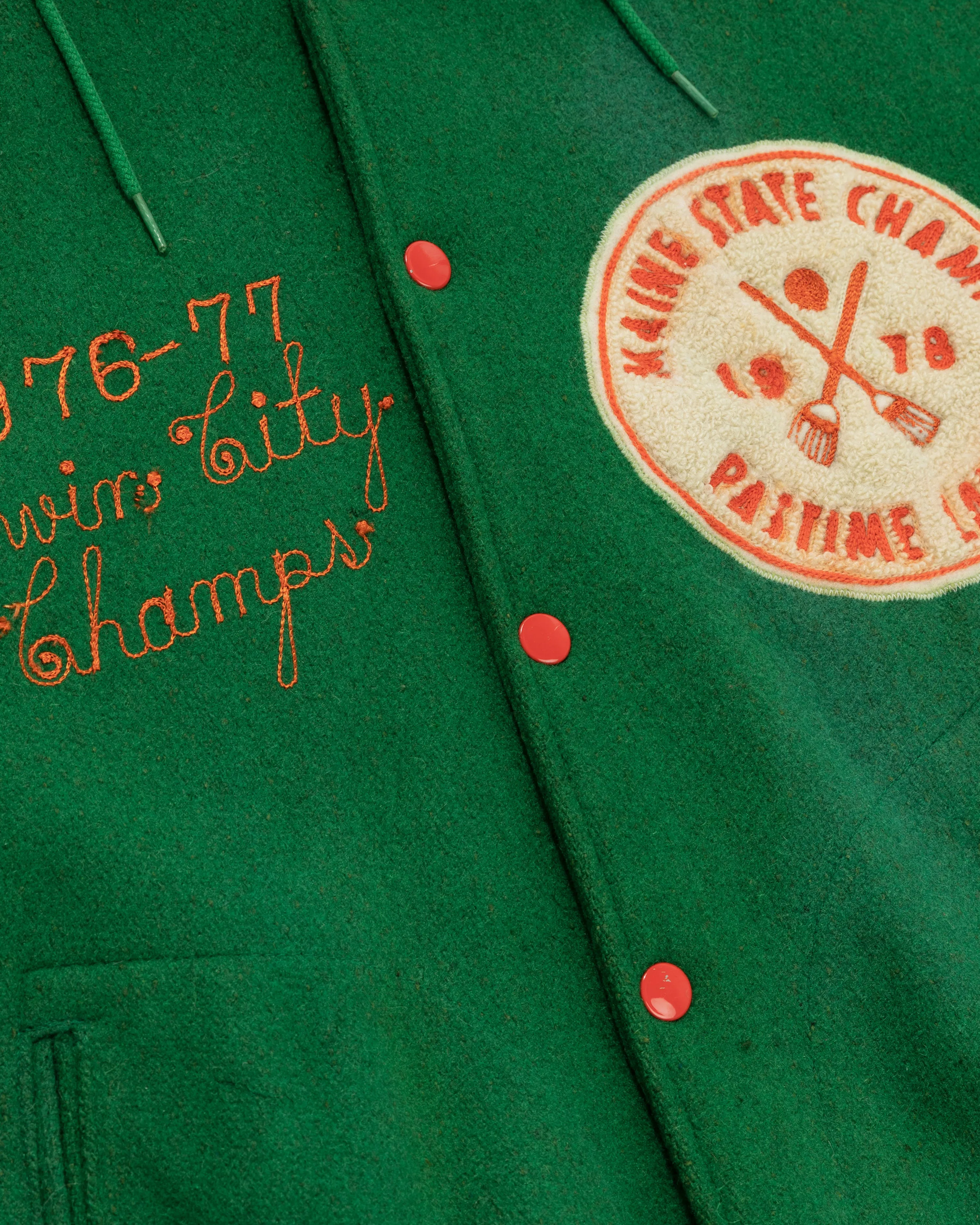 Vintage Maine State Wool Hooded Varsity Jacket sold by Aime Leon Dore product image thumbnail 4
