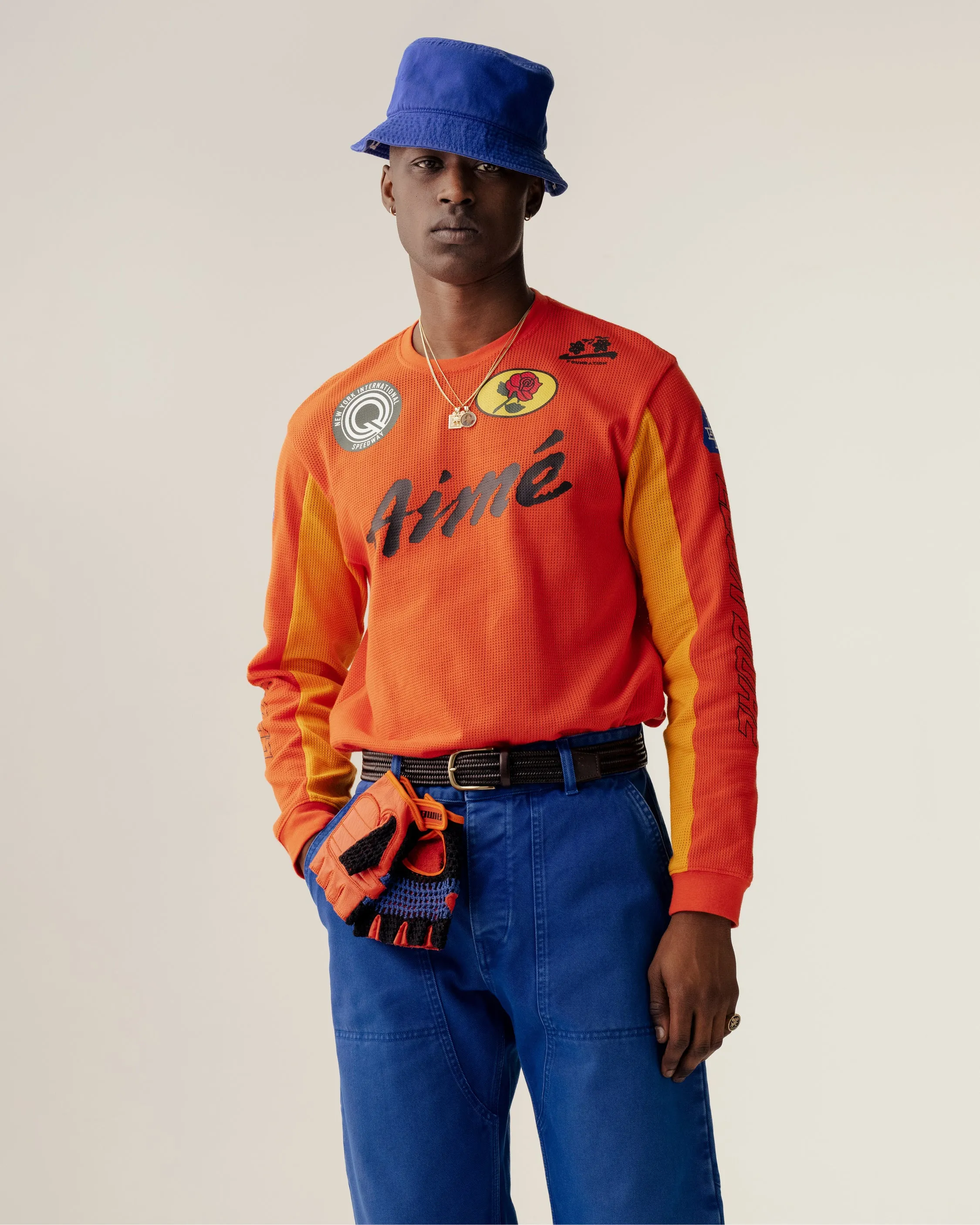 Mesh Moto Long-Sleeve Tee sold by Aime Leon Dore product image thumbnail 3