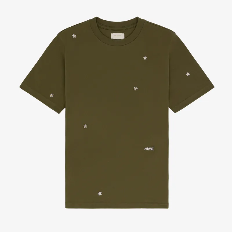 Floral Embroidered Tee sold by Aime Leon Dore