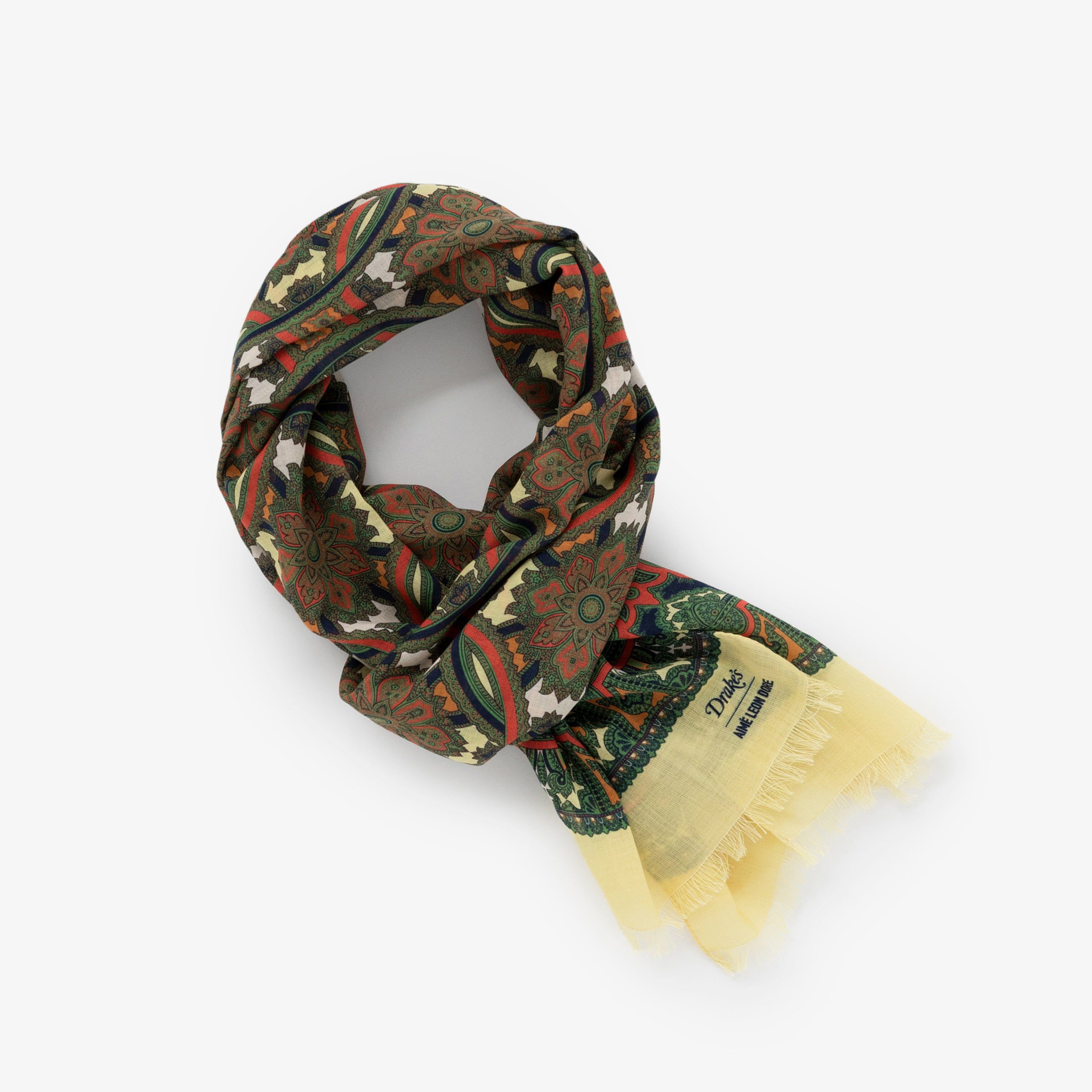 ALD / Drake's Archival Graphic Scarf sold by Aime Leon Dore