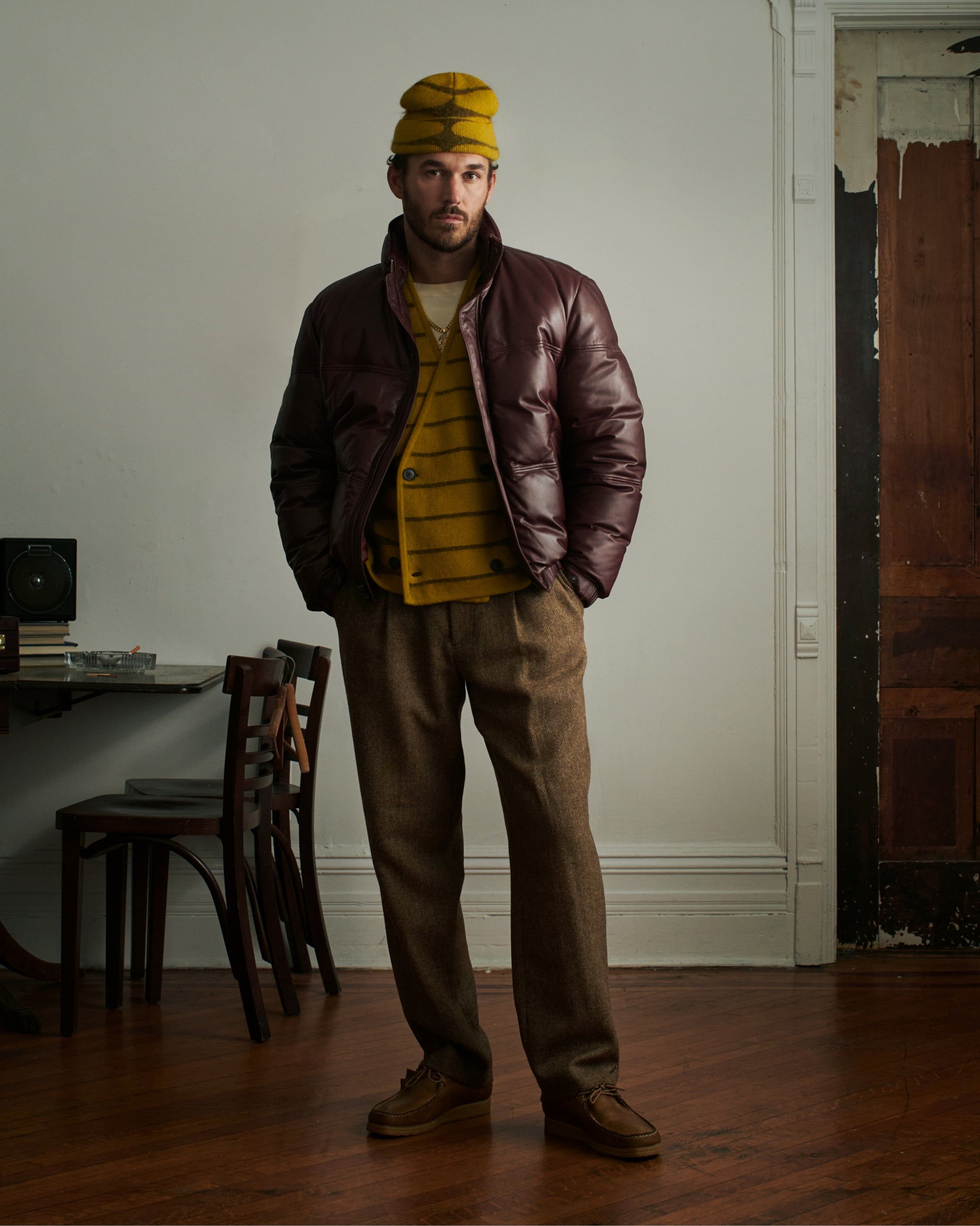 Leather Down Puffer Jacket sold by Aime Leon Dore product image thumbnail 3