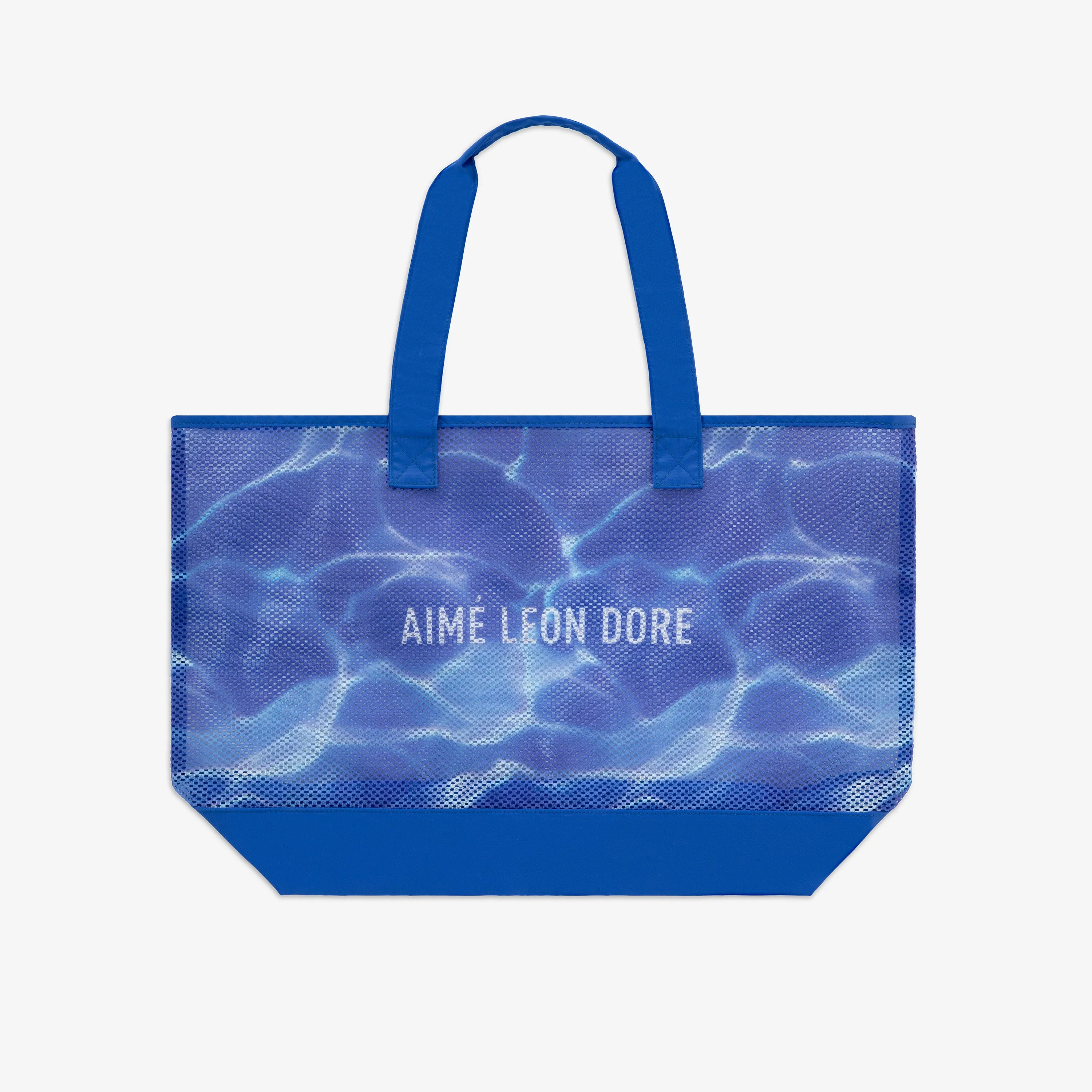 Aqua Print Mesh Tote Bag sold by Aime Leon Dore