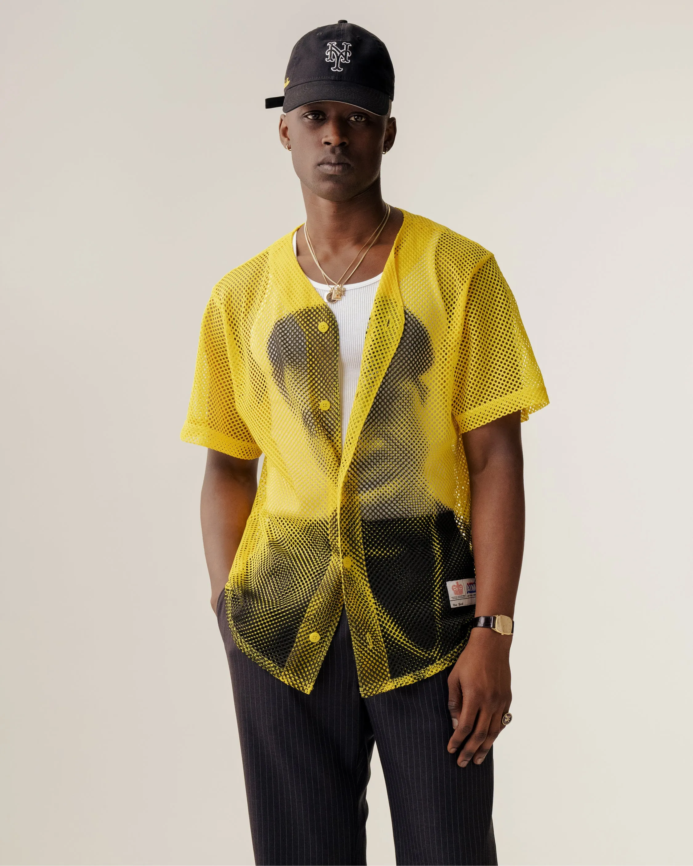 The Genesis Mesh Baseball Jersey sold by Aime Leon Dore product image thumbnail 3