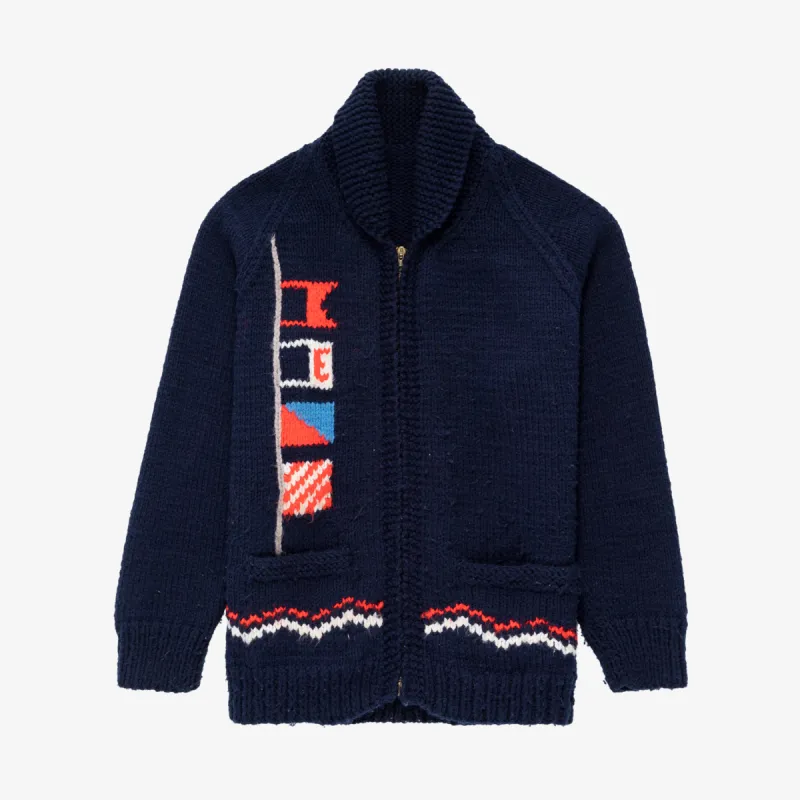 Vintage Wool Nautical Zip Up Sweater sold by Aime Leon Dore