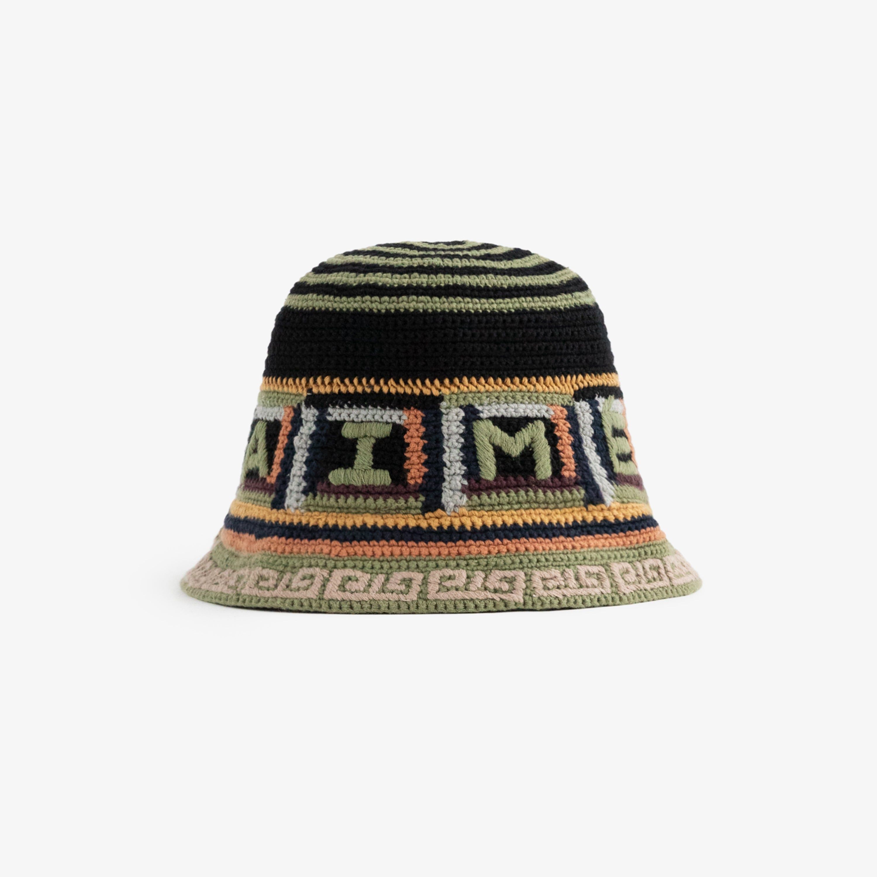 AMOMENTO☆23FW HAND KNITTED BUCKET HAT New Era Crochet Knit Bucket Hat Keiko Hitotsuyama Chrome