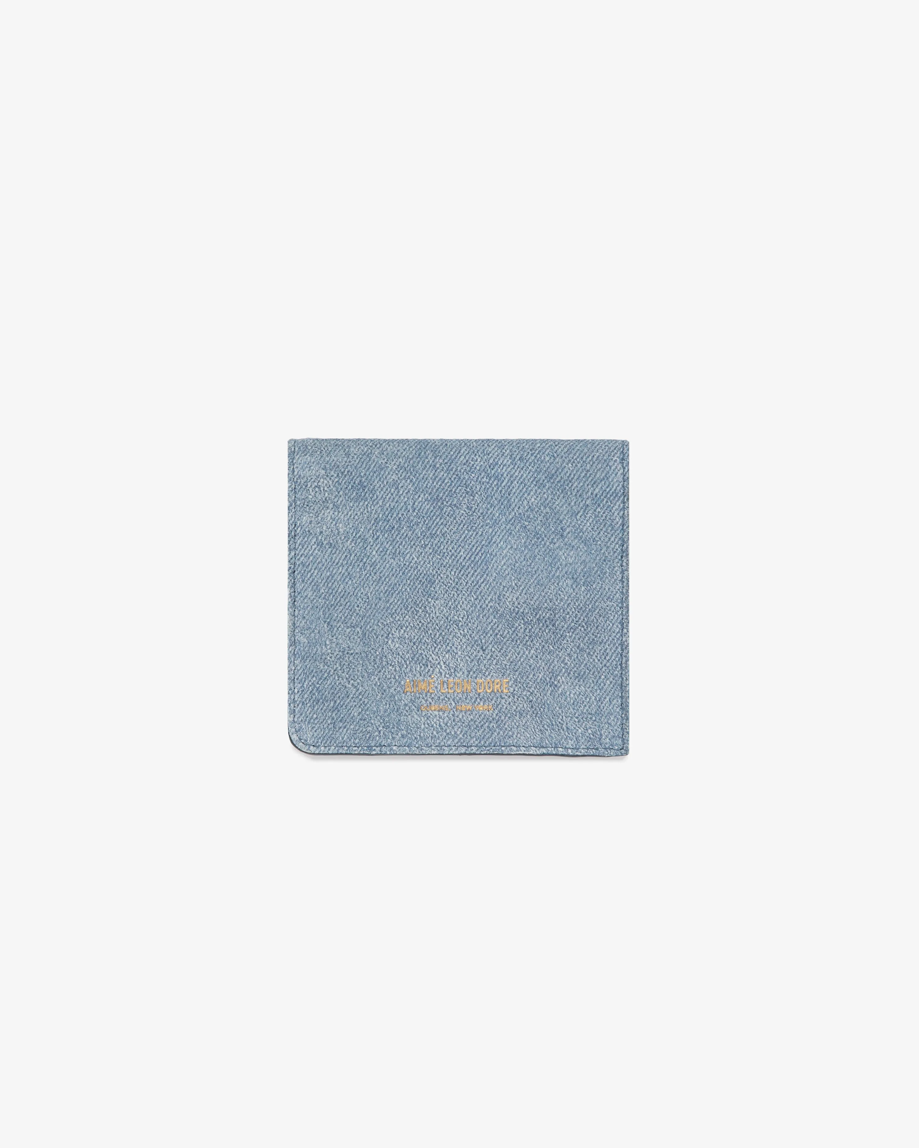 Denim Printed Leather Bi-Fold Wallet sold by Aime Leon Dore product image thumbnail 2