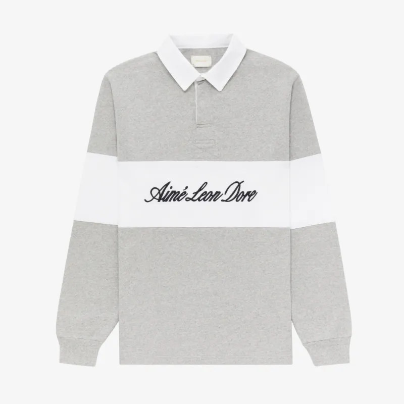Script Paneled  Rugby sold by Aime Leon Dore