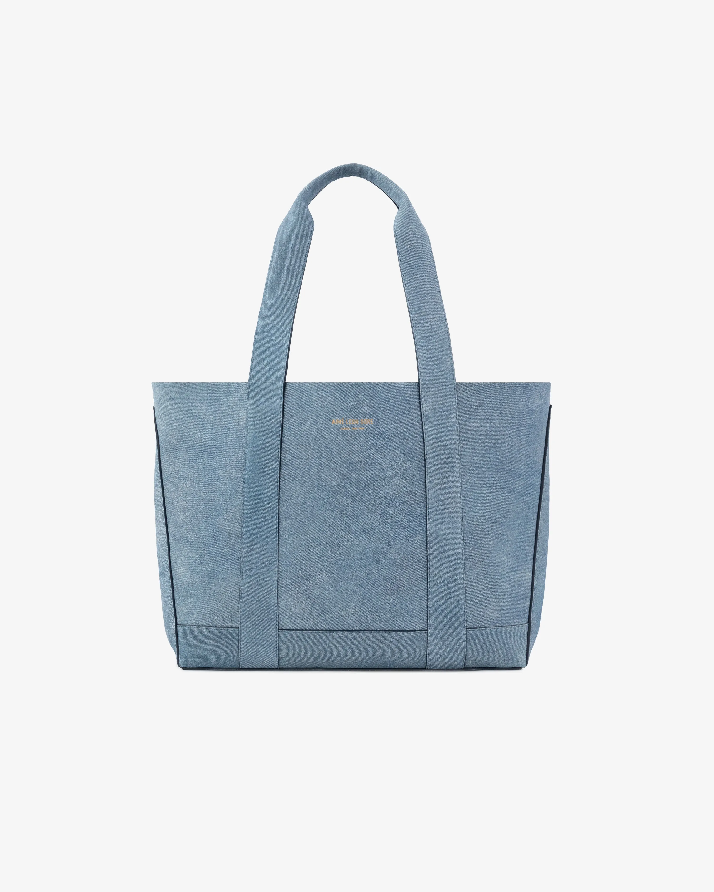 Denim Printed Leather Tote Bag sold by Aime Leon Dore product image thumbnail 2