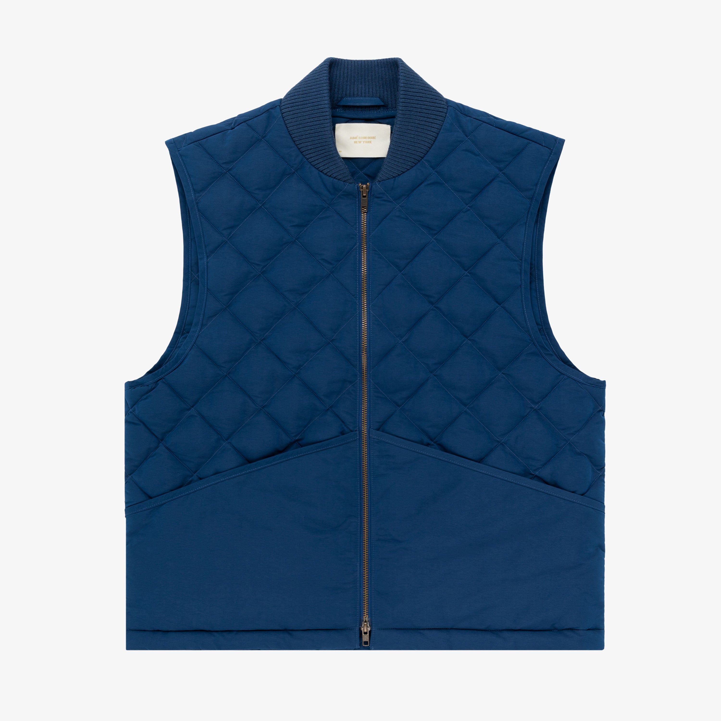 ◯tamomo◯NYLON ARMY QUILT VEST Mink Nylon Vest In Army – Banebrook Collections