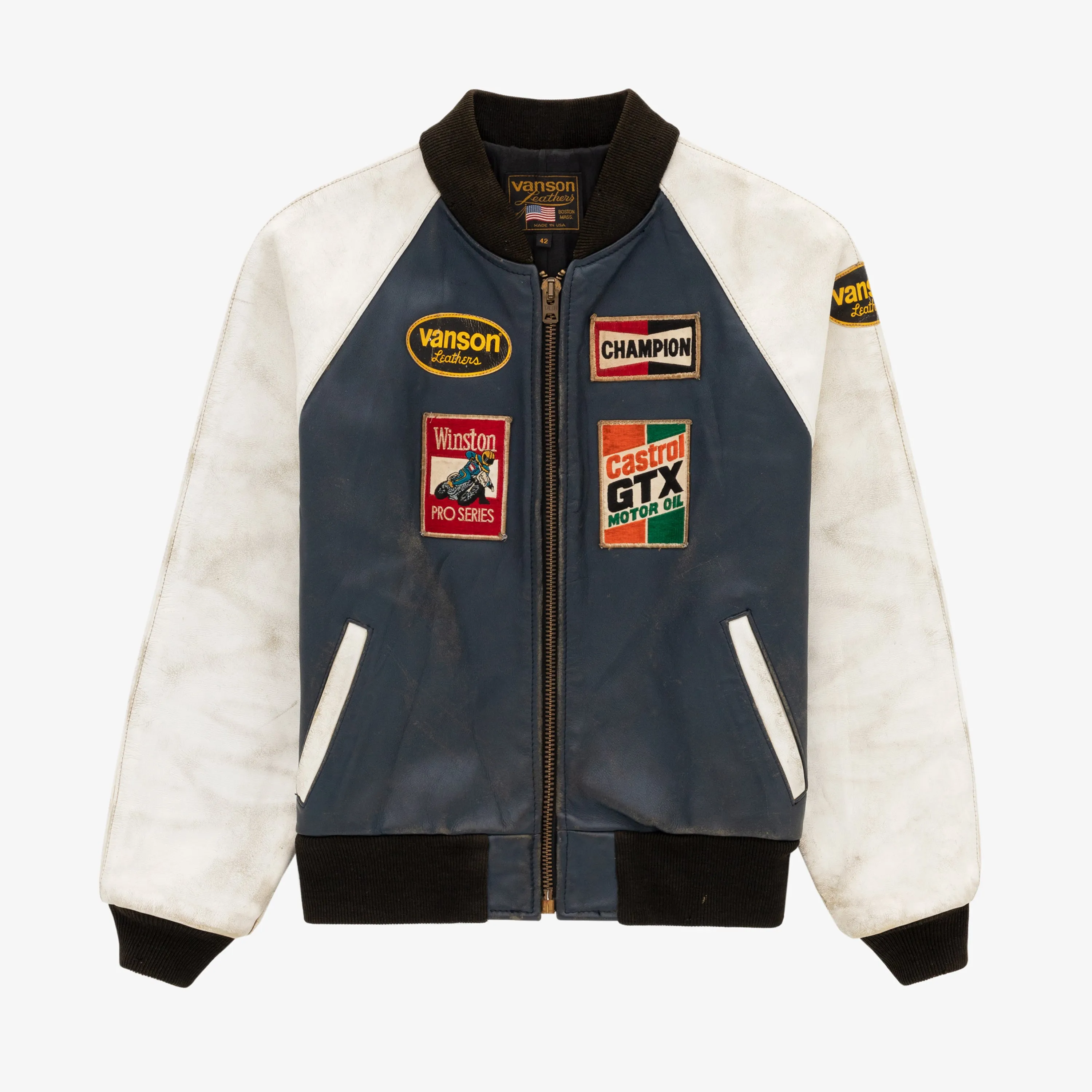 Vintage Vanson Leather Biker Jacket sold by Aime Leon Dore