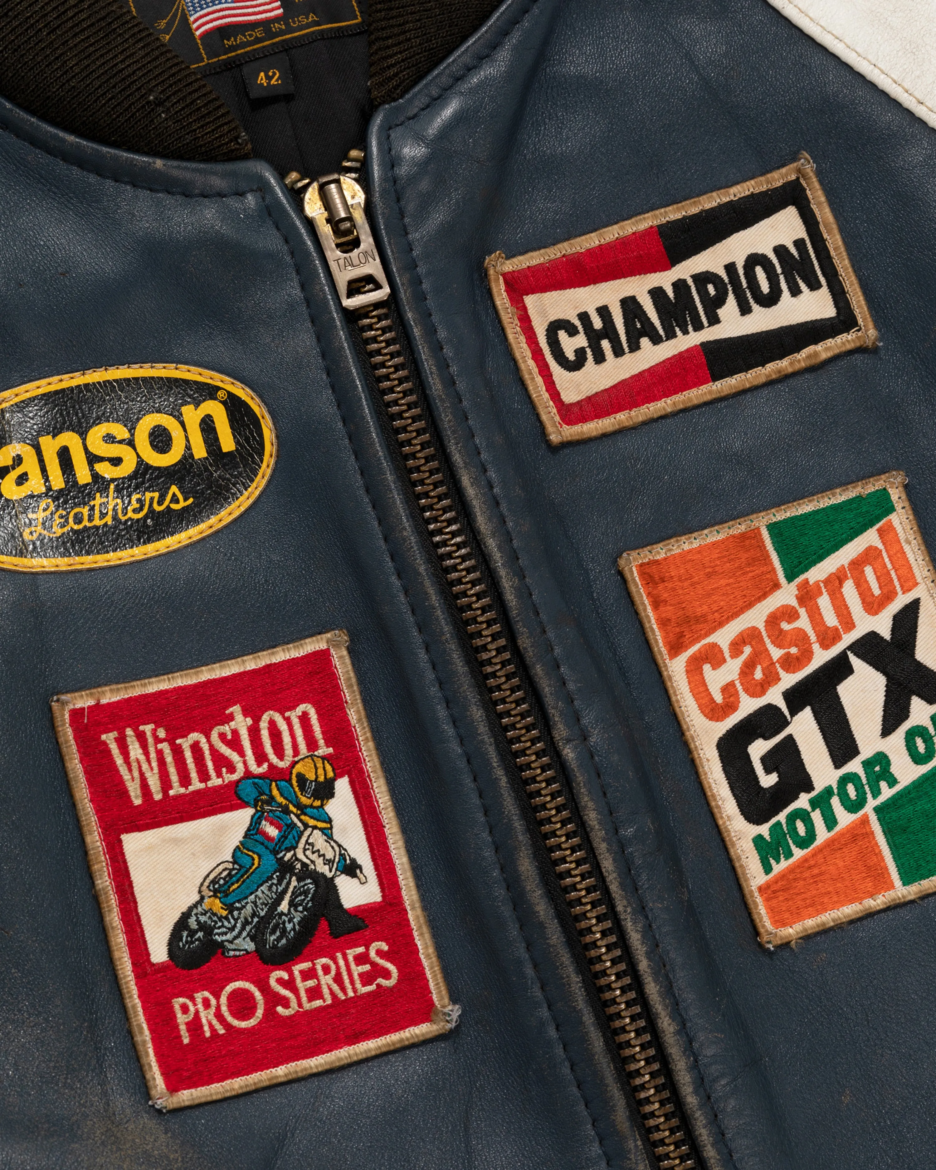 Vintage Vanson Leather Biker Jacket sold by Aime Leon Dore product image thumbnail 3