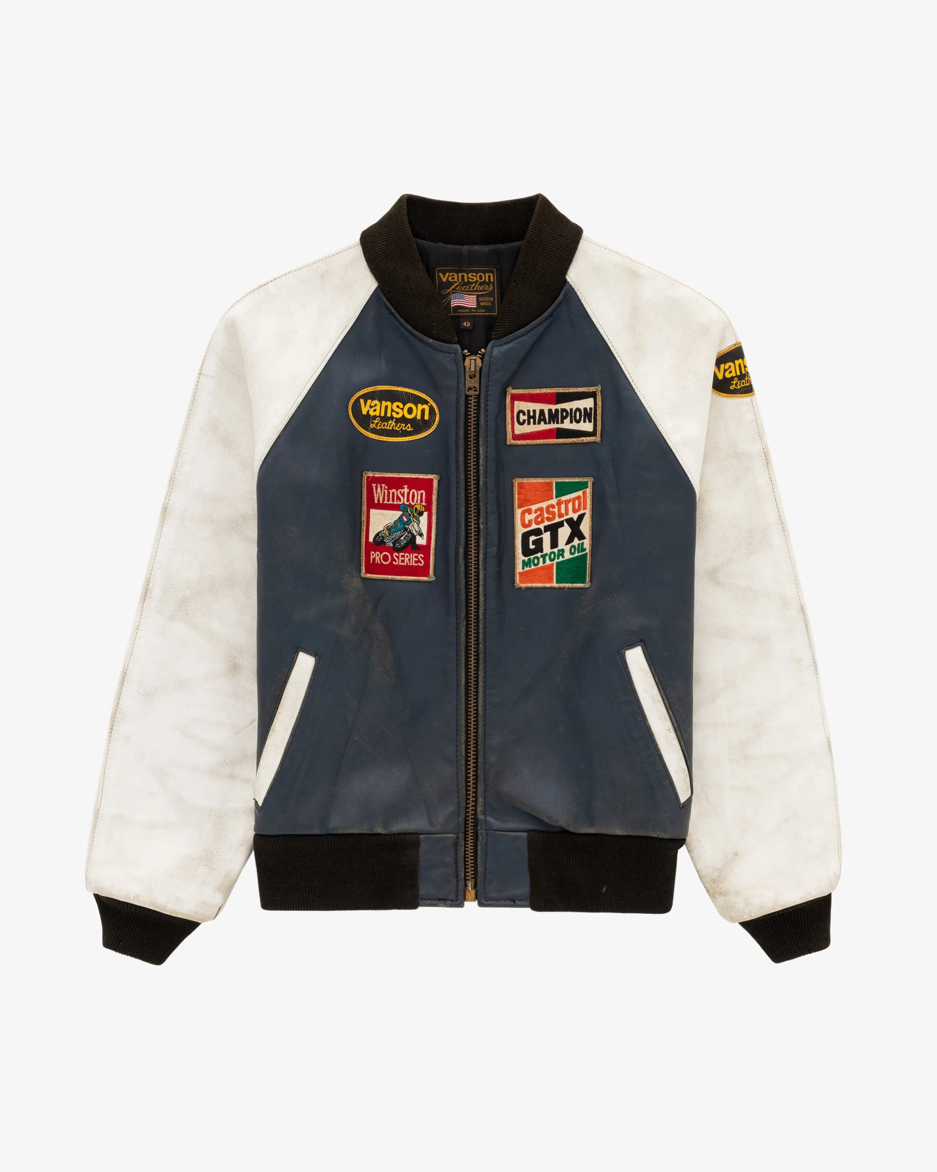 Vintage Vanson Leather Biker Jacket sold by Aime Leon Dore product image thumbnail 2