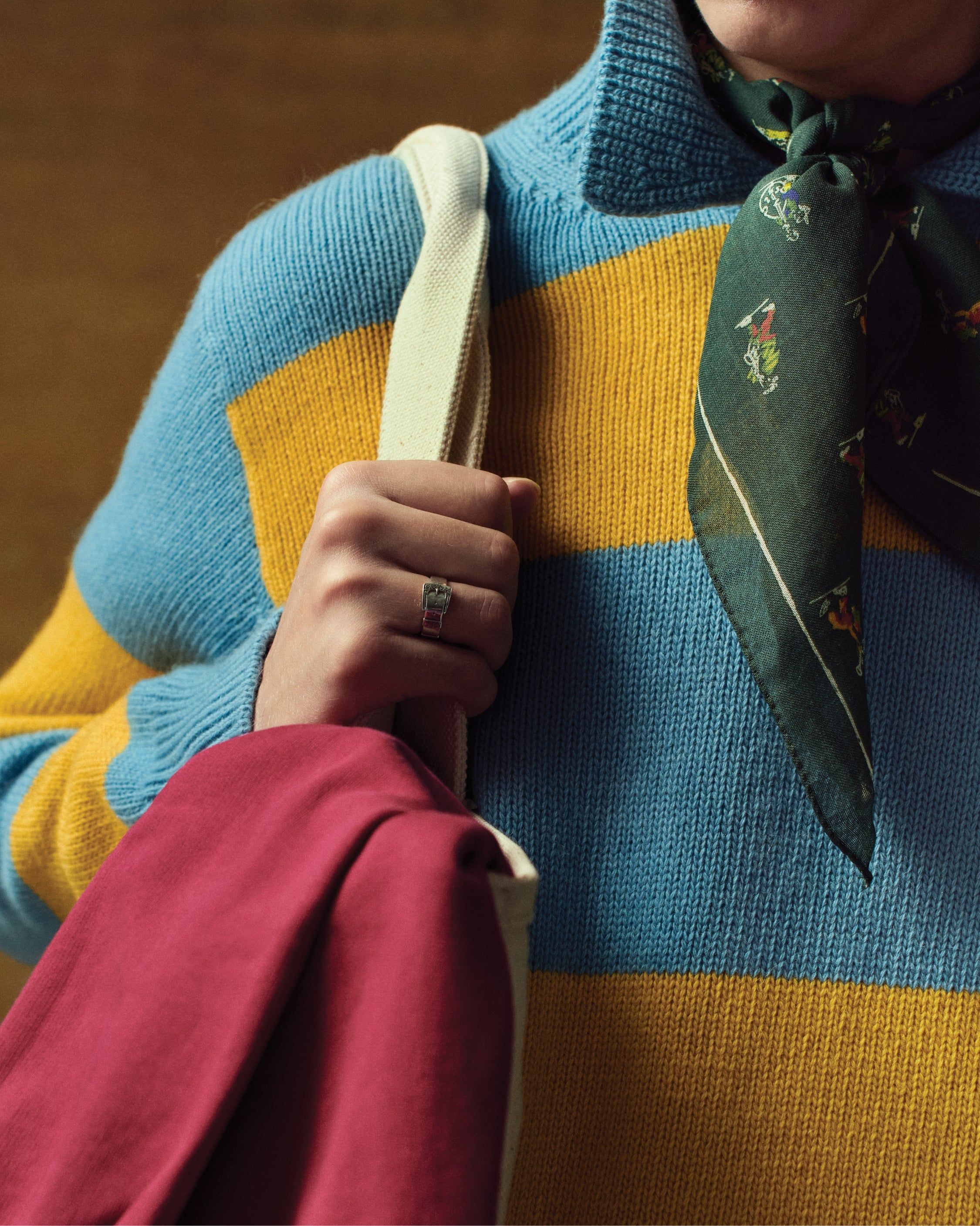 ALD / Drake's Striped Integral Collar Sweater sold by Aime Leon Dore product image thumbnail 3