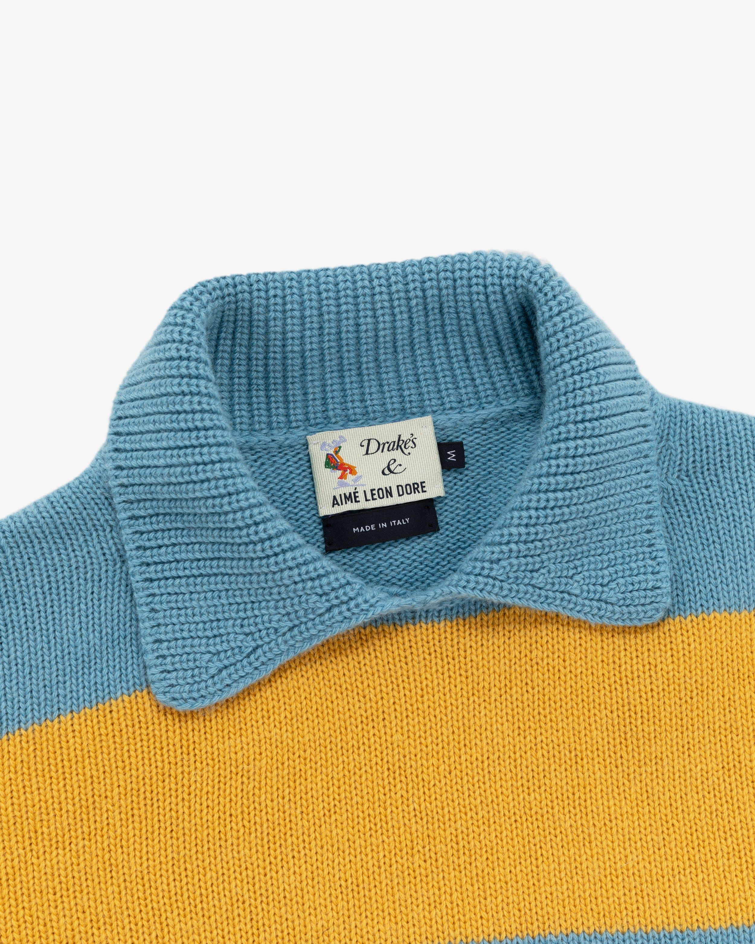 ALD / Drake's Striped Integral Collar Sweater sold by Aime Leon Dore product image thumbnail 4