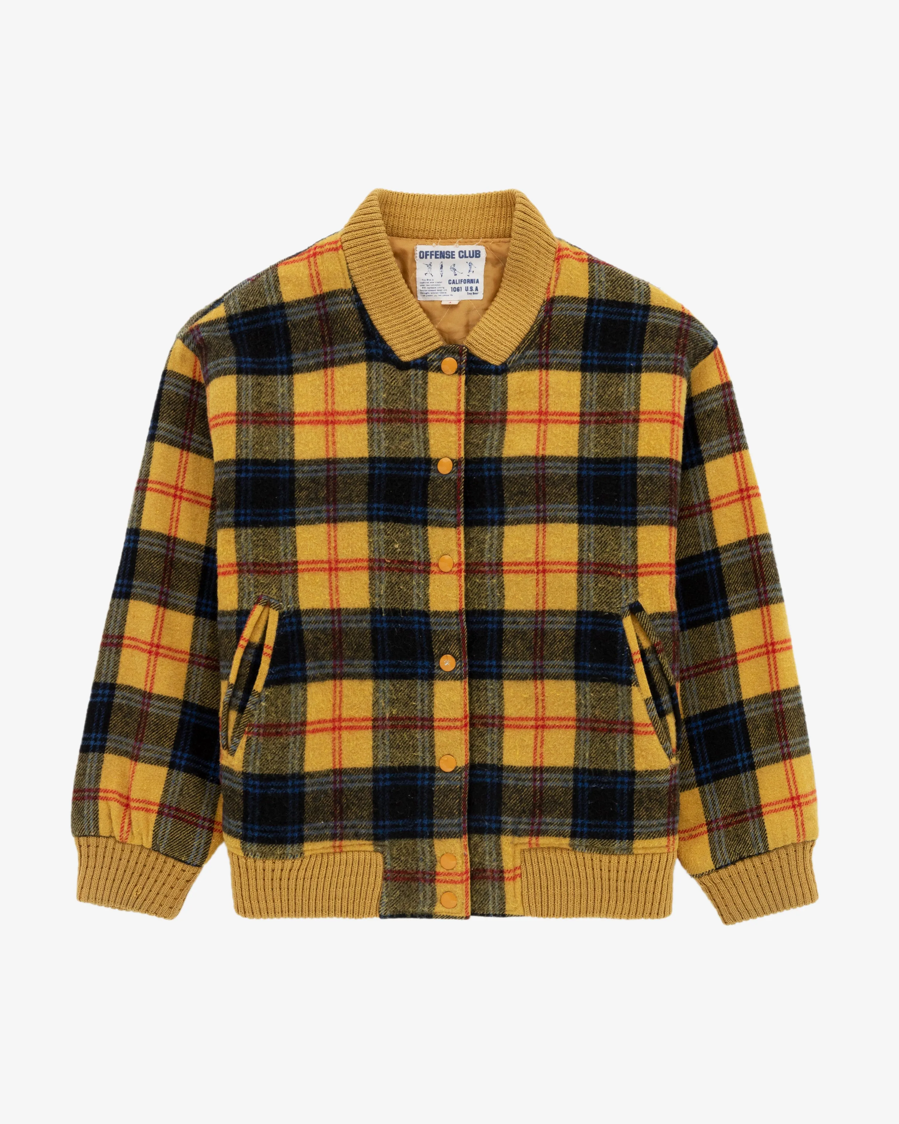 Vintage Plaid Wool Varsity Jacket sold by Aime Leon Dore product image thumbnail 2
