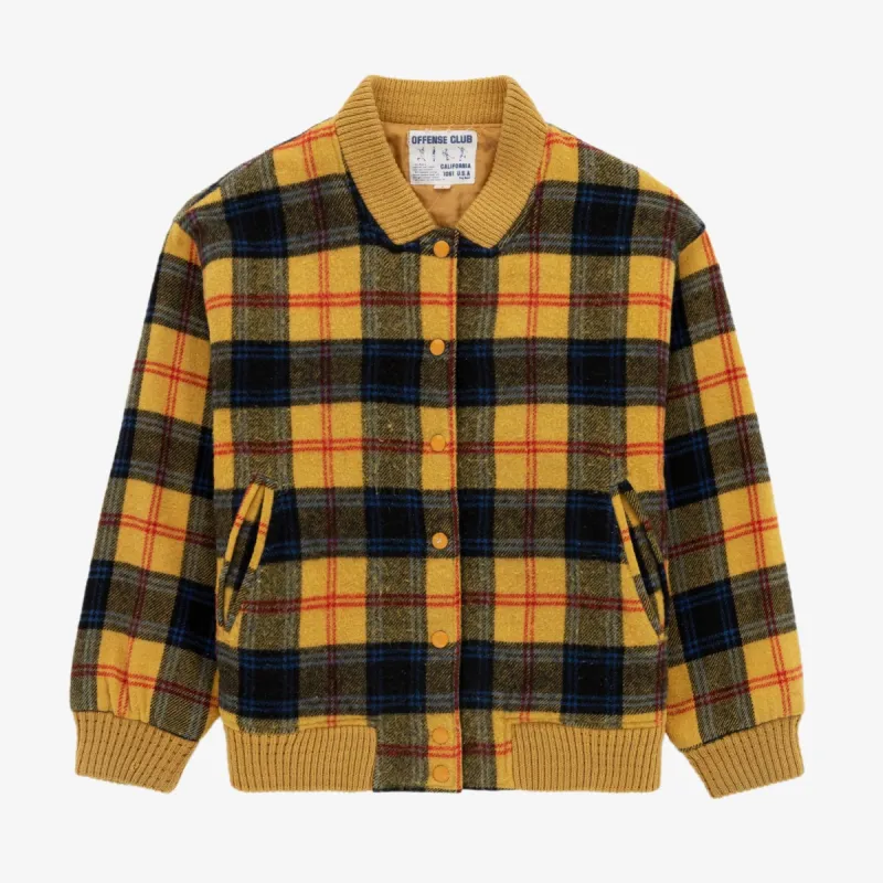 Vintage Plaid Wool Varsity Jacket made by Aime Leon Dore
