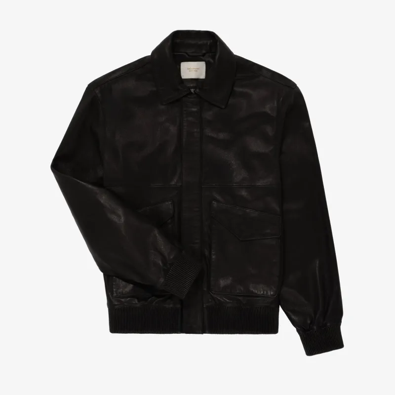Leather Bomber Jacket sold by Aime Leon Dore
