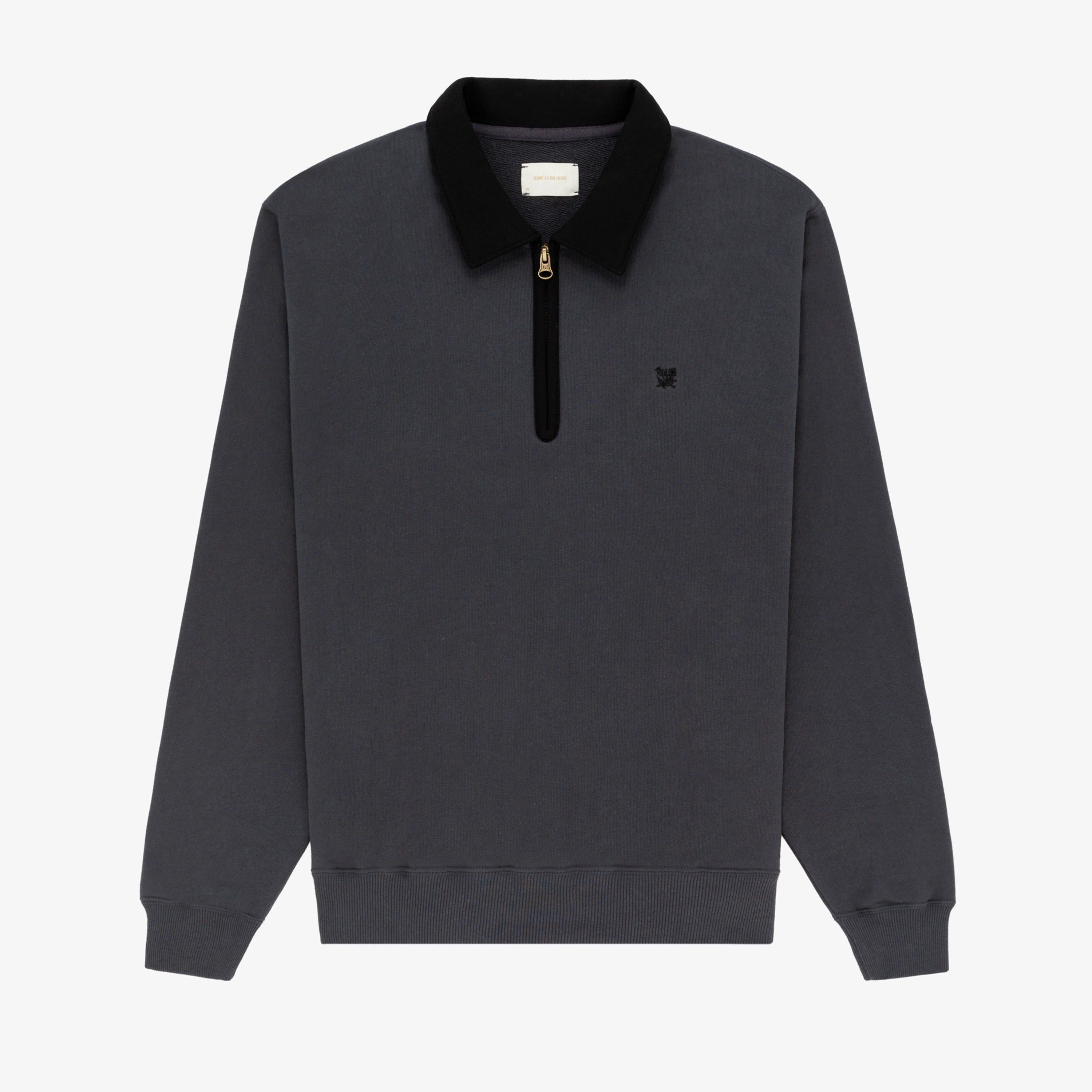 Contrast Crest Quarter Zip Pullover sold by Aime Leon Dore