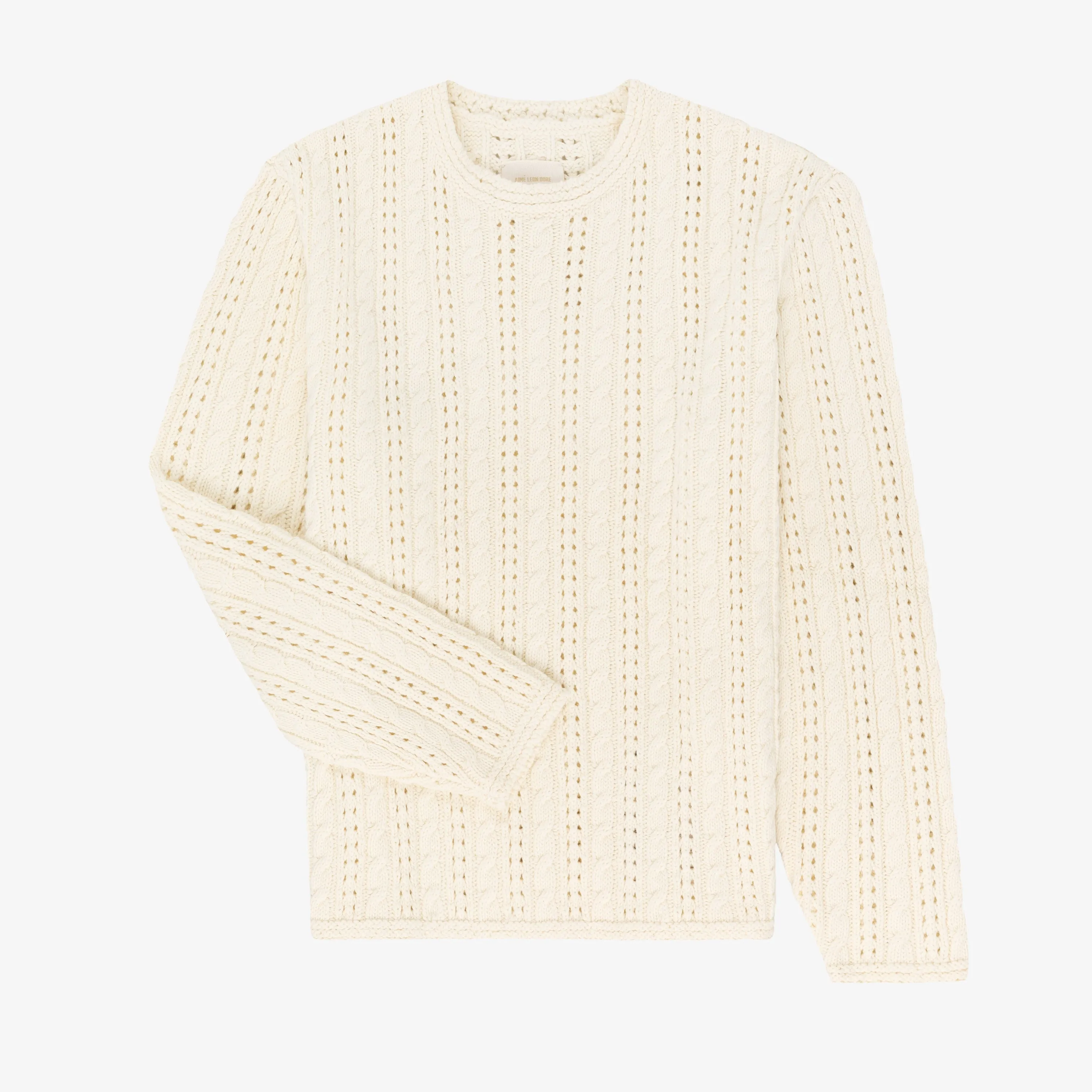 Pointelle Cable Crewneck Sweater sold by Aime Leon Dore