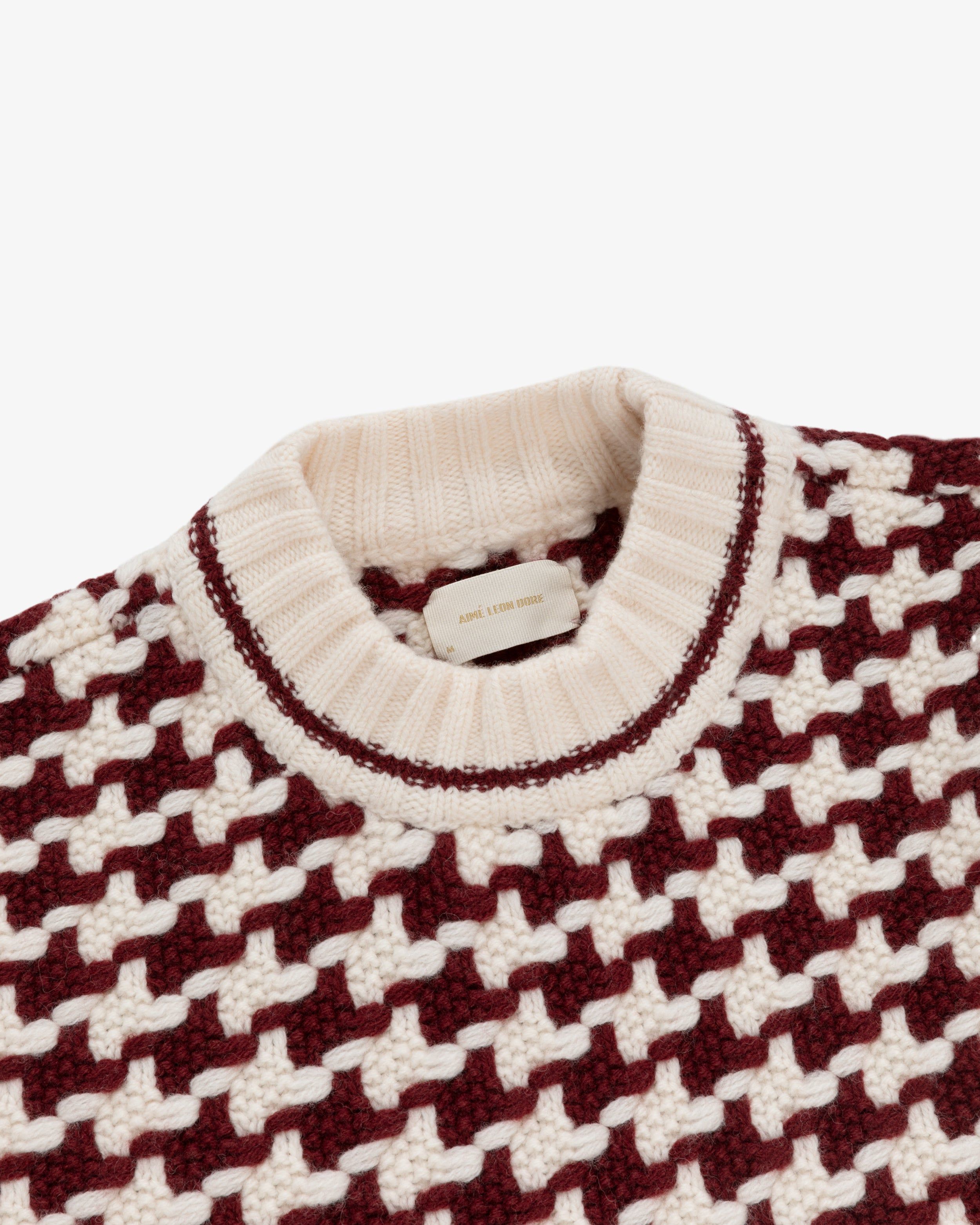 Houndstooth Crewneck Sweater sold by Aime Leon Dore product image thumbnail 3