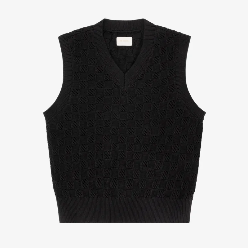 Checkered V-Neck Vest sold by Aime Leon Dore