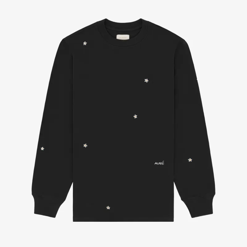 Floral Embroidered Long-Sleeve Tee sold by Aime Leon Dore