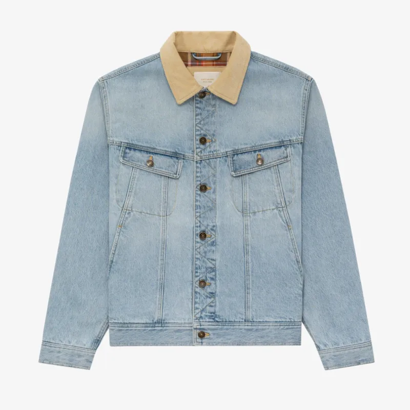 Flannel Lined Trucker Jacket sold by Aime Leon Dore