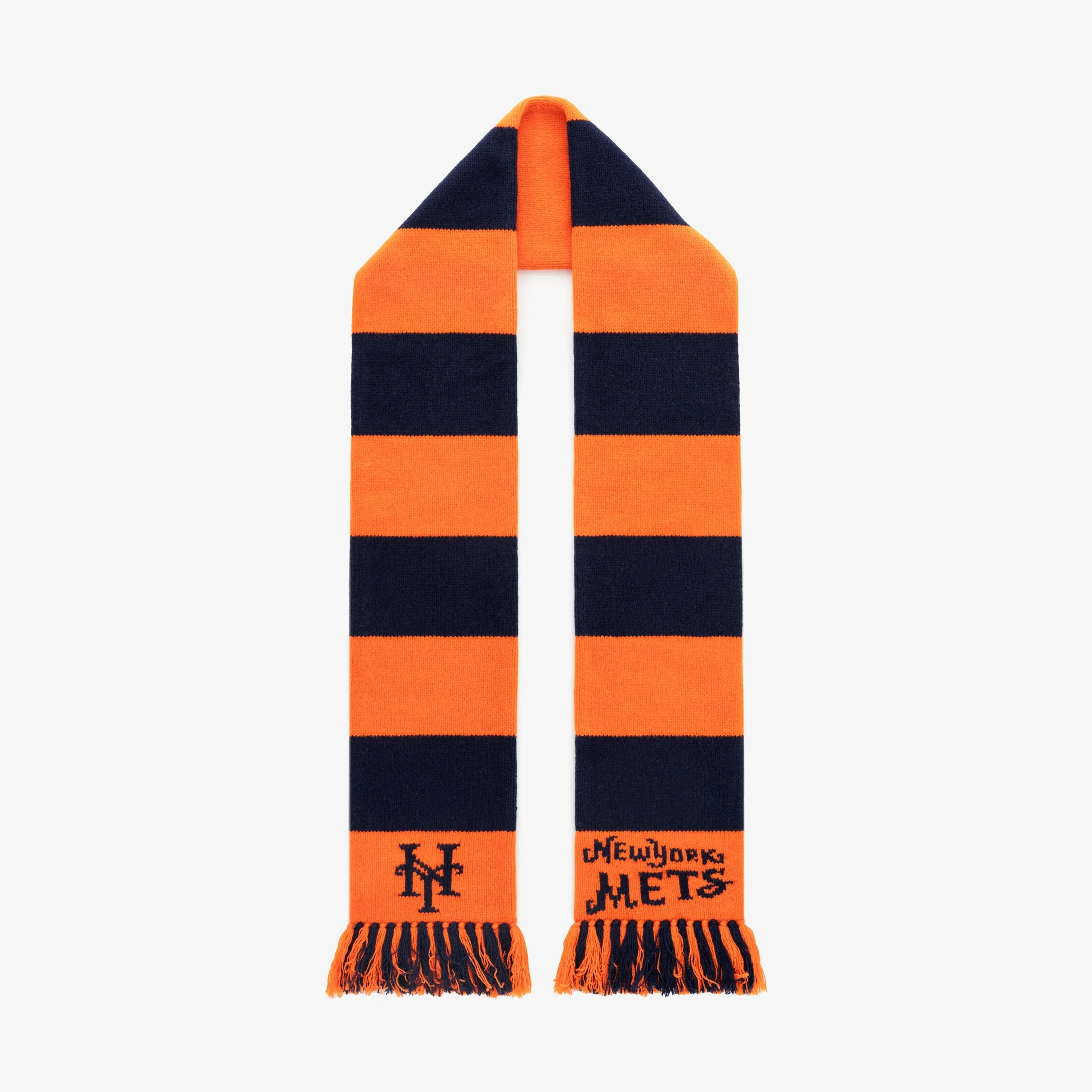 ALD / New York Mets Striped Wool Scarf sold by Aime Leon Dore