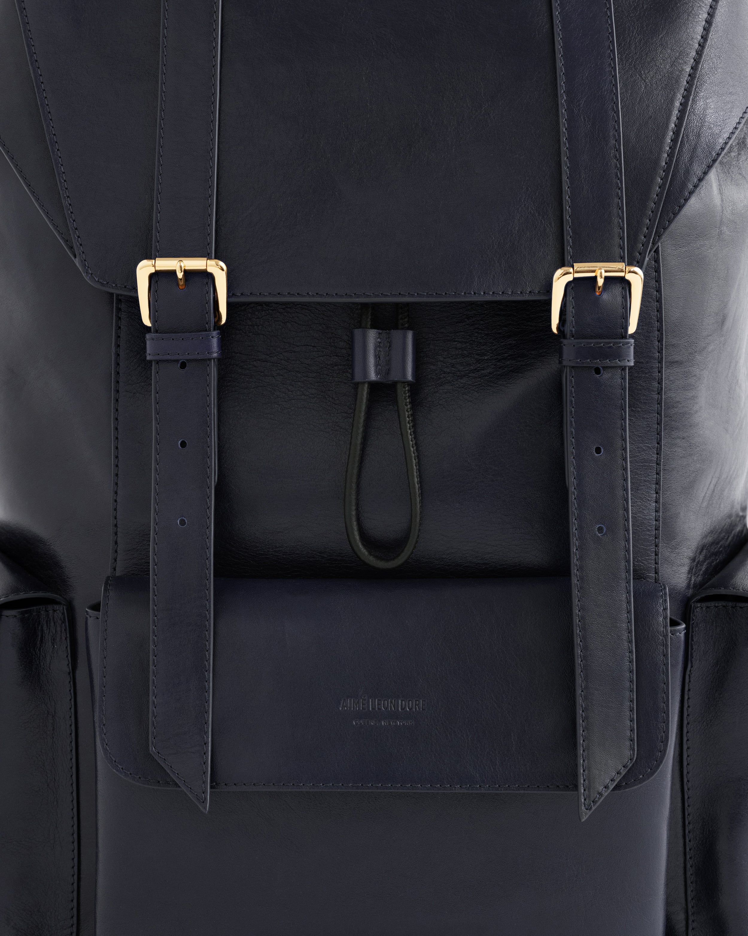 Debossed Logo Leather Backpack sold by Aime Leon Dore product image thumbnail 5
