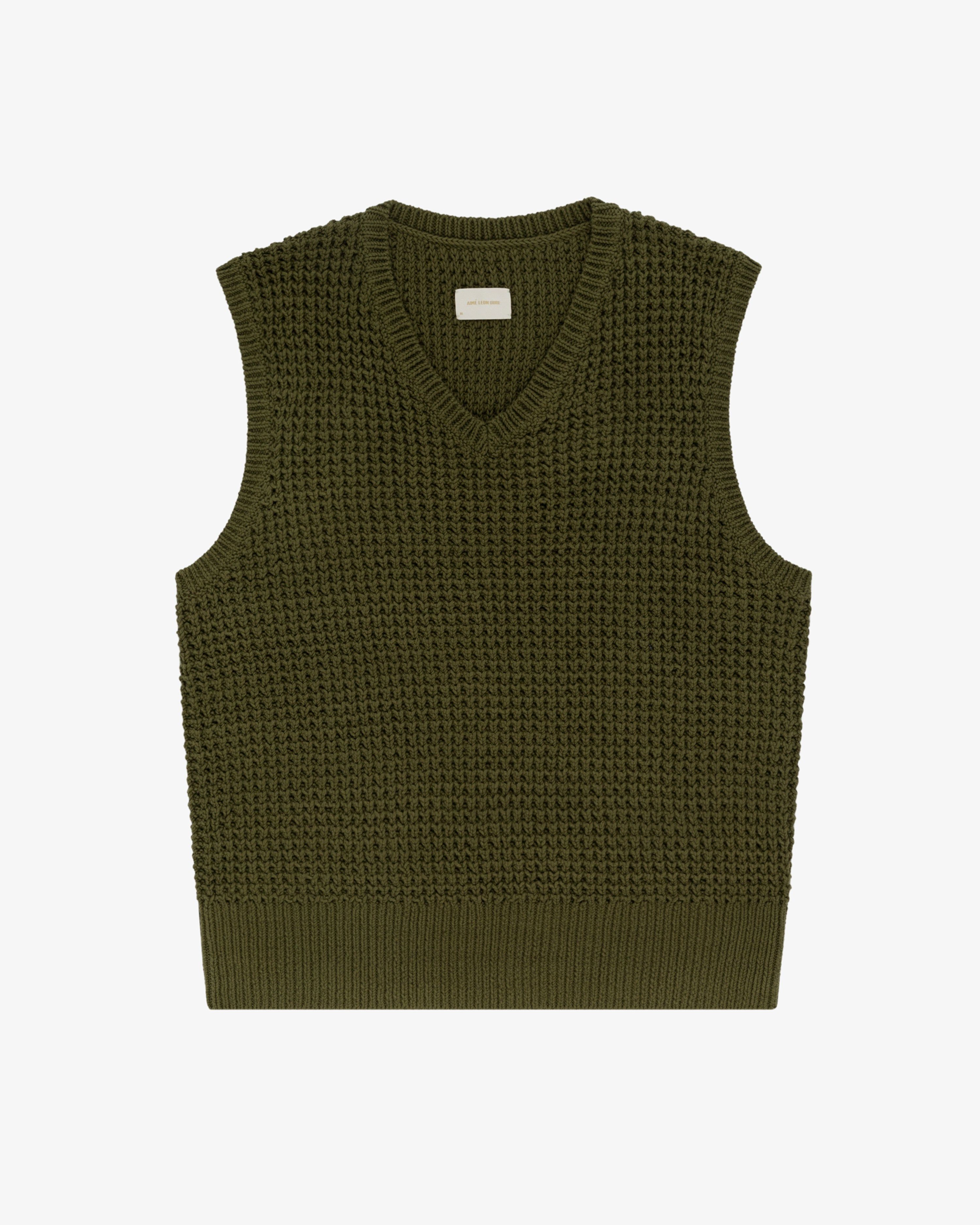Waffle V-Neck Vest sold by Aime Leon Dore product image thumbnail 2