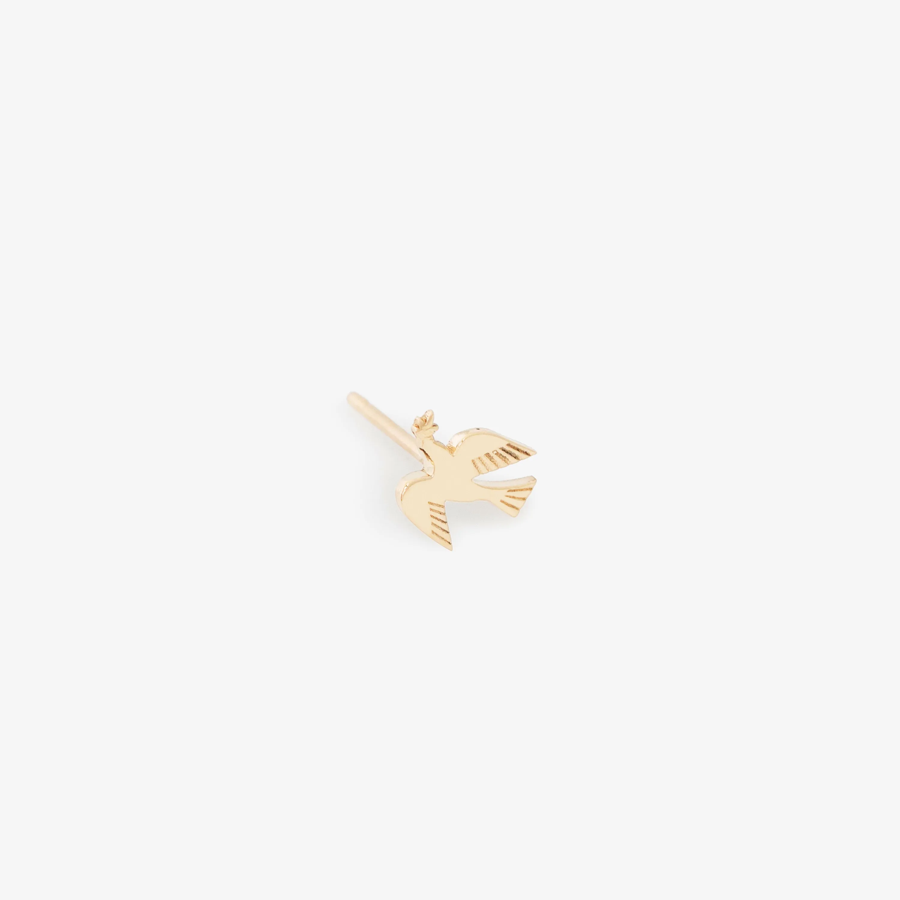 14Kt Gold Dove Earring sold by Aime Leon Dore