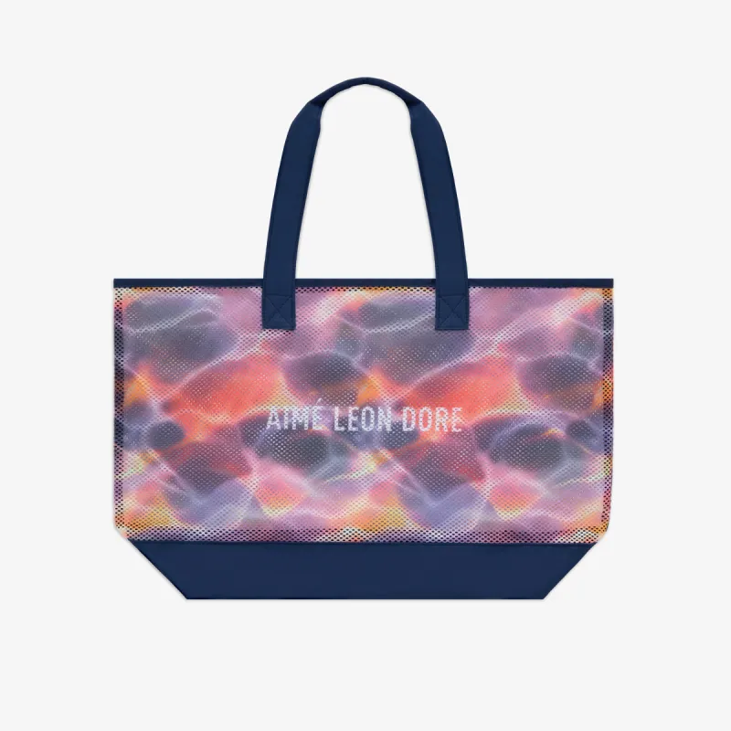 Aqua Print Mesh Tote Bag sold by Aime Leon Dore