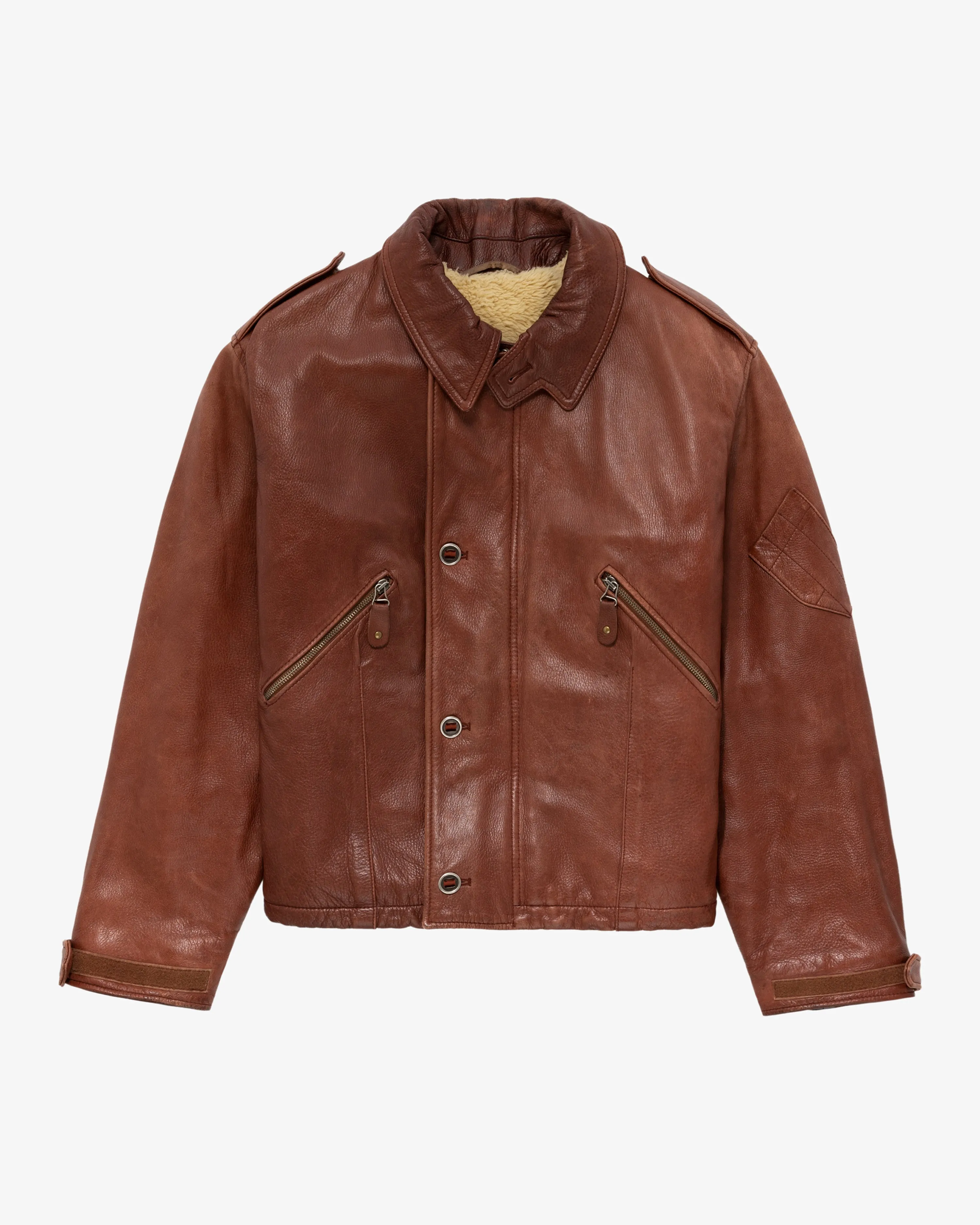 Giorgio Armani Leather Pilot Jacket sold by Aime Leon Dore product image thumbnail 2