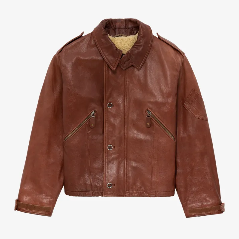 Giorgio Armani Leather Pilot Jacket sold by Aime Leon Dore