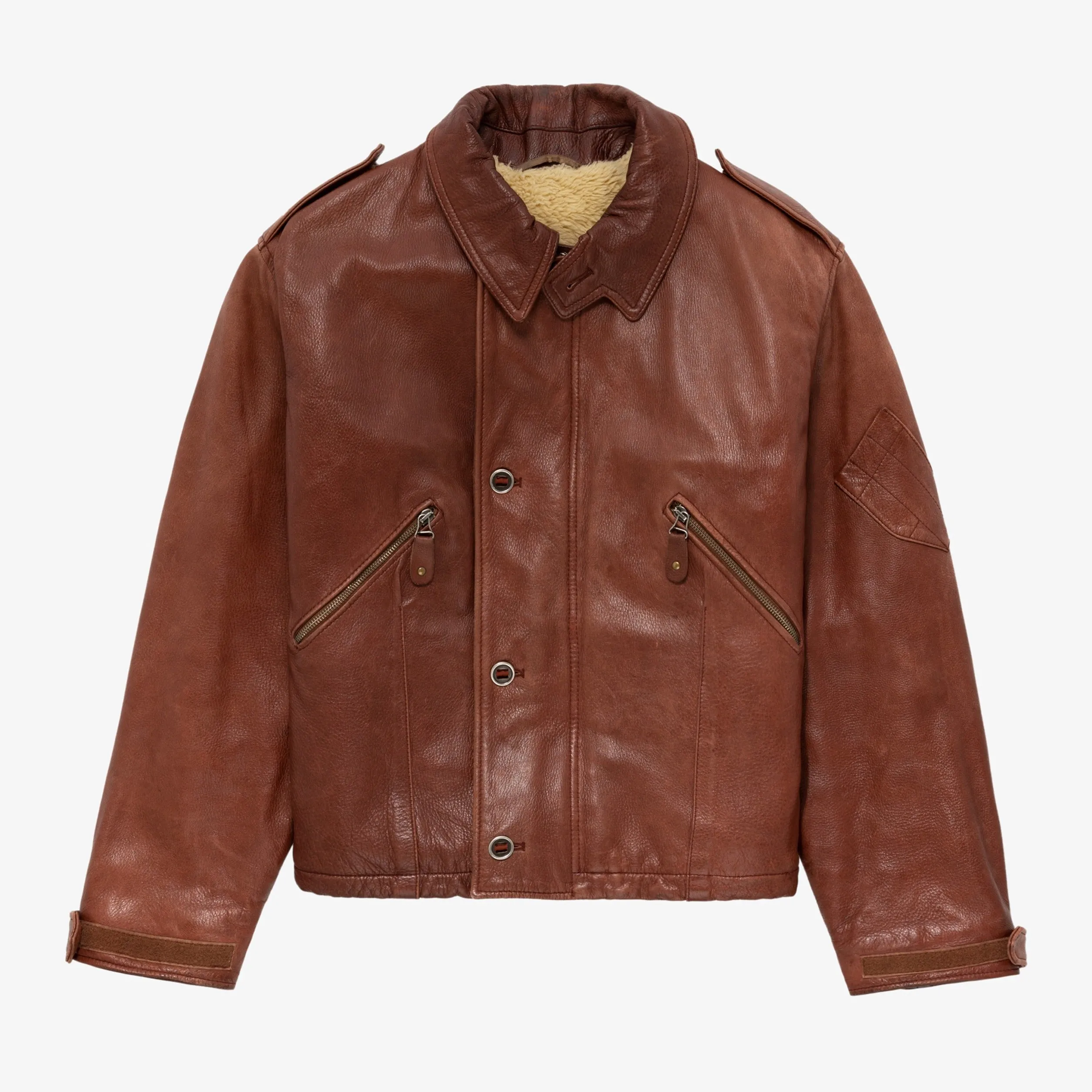 Giorgio Armani Leather Pilot Jacket sold by Aime Leon Dore