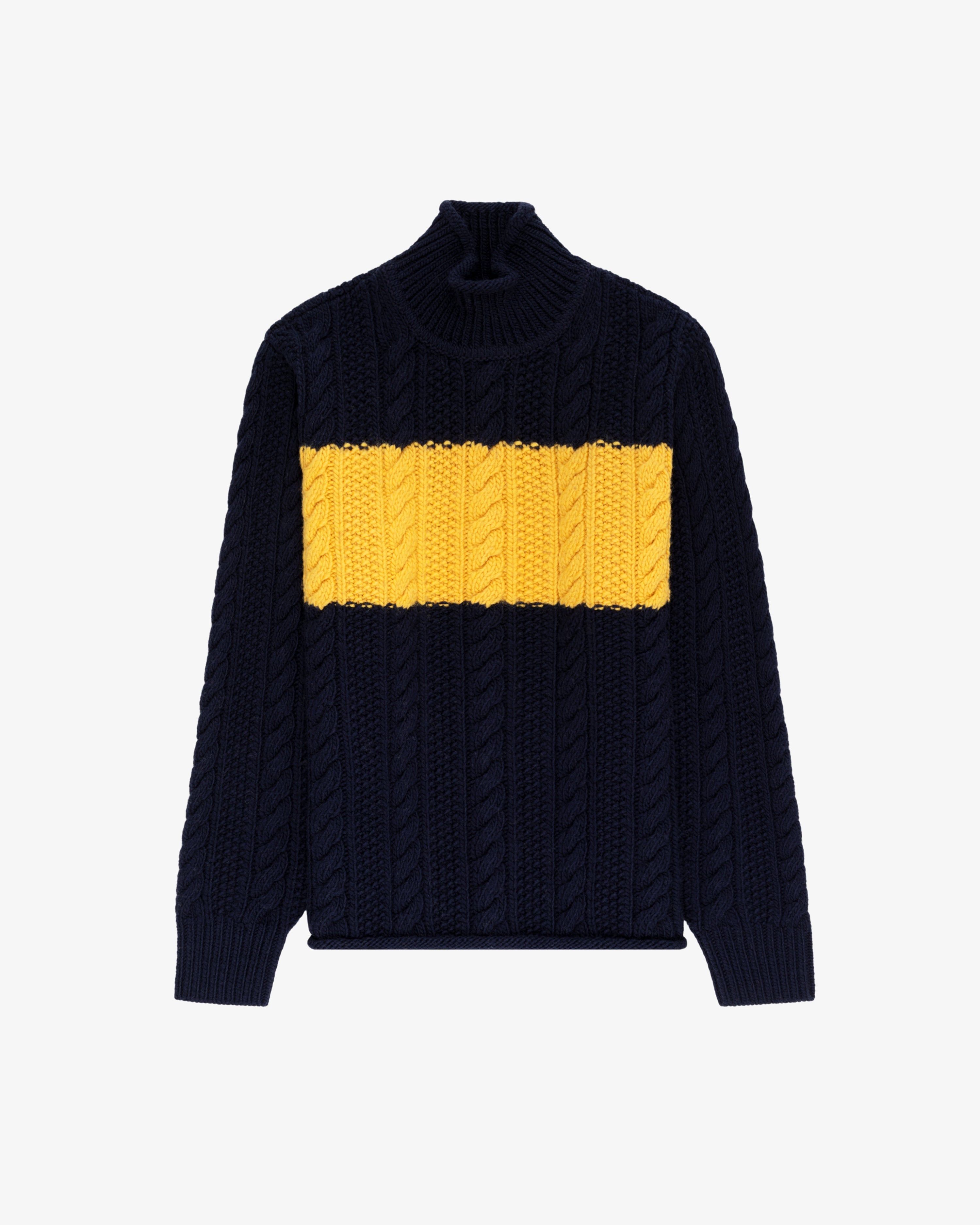 Aran Cable Mockneck Sweater sold by Aime Leon Dore product image thumbnail 2