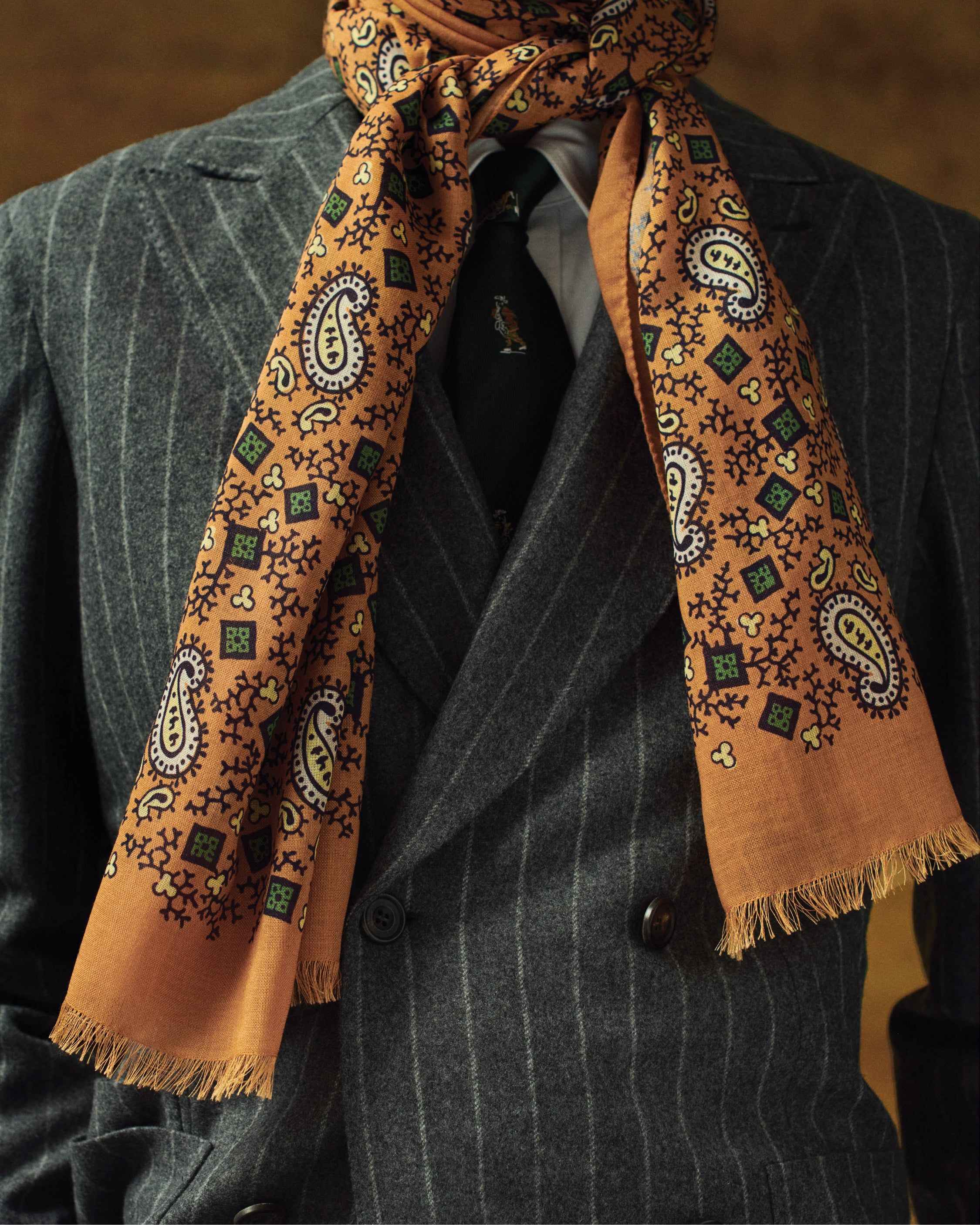 ALD / Drake's Double Breasted Chalkstripe Suit Jacket sold by Aime Leon Dore product image thumbnail 4
