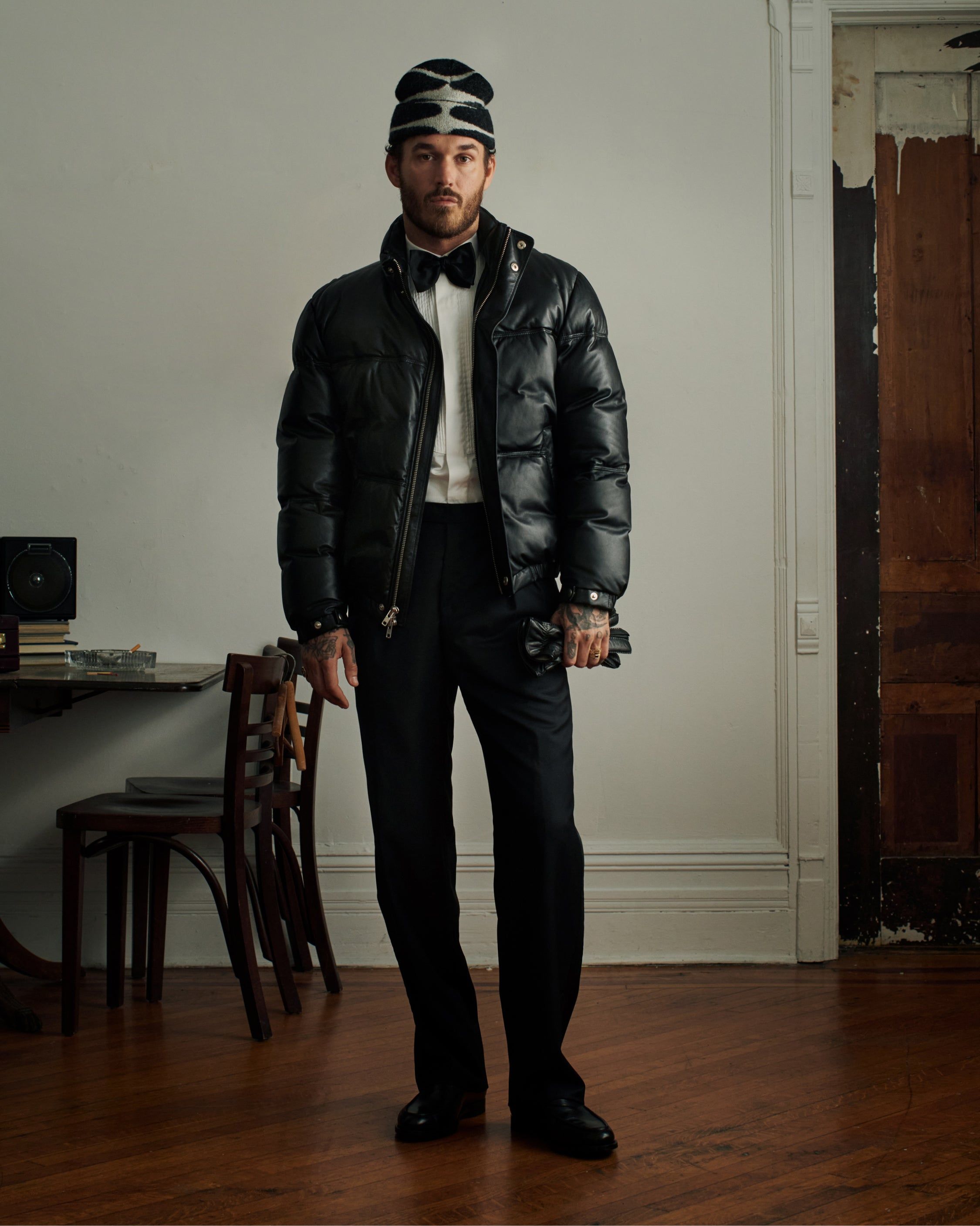 Leather Down Puffer Jacket sold by Aime Leon Dore product image thumbnail 3