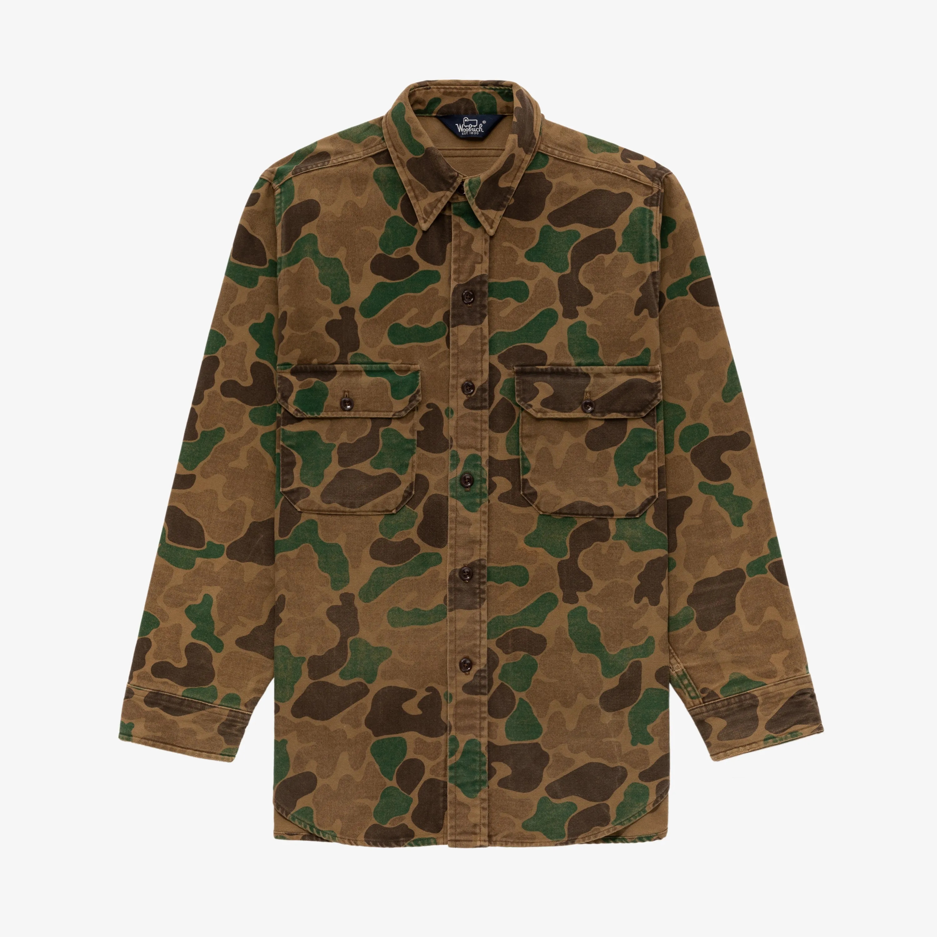 Vintage Woolrich Camo Chamois Shirt sold by Aime Leon Dore
