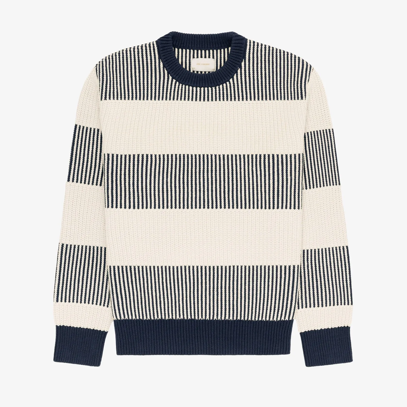 Striped Shaker Stitch Sweater sold by Aime Leon Dore