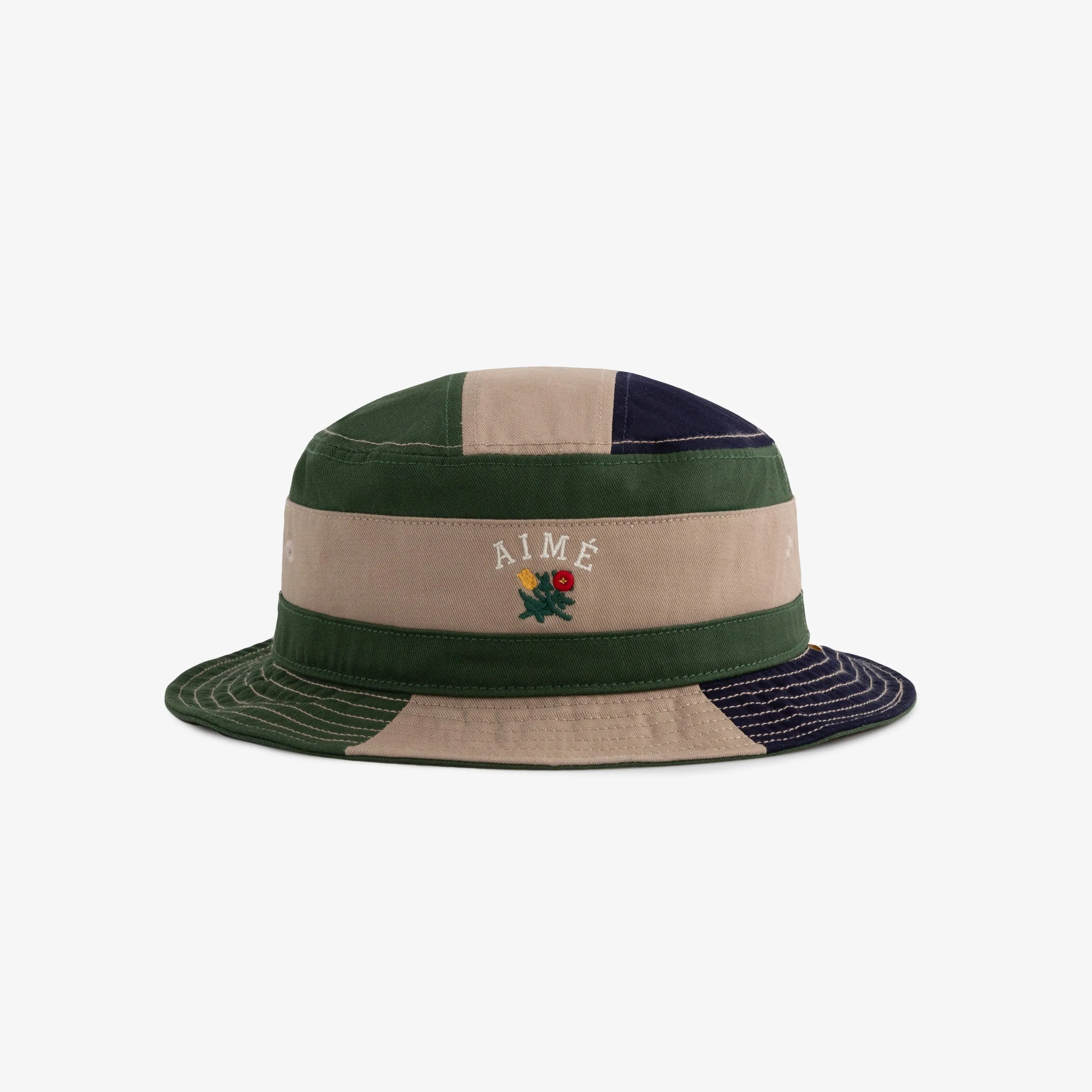 Colorblock Crest Bucket Hat sold by Aime Leon Dore