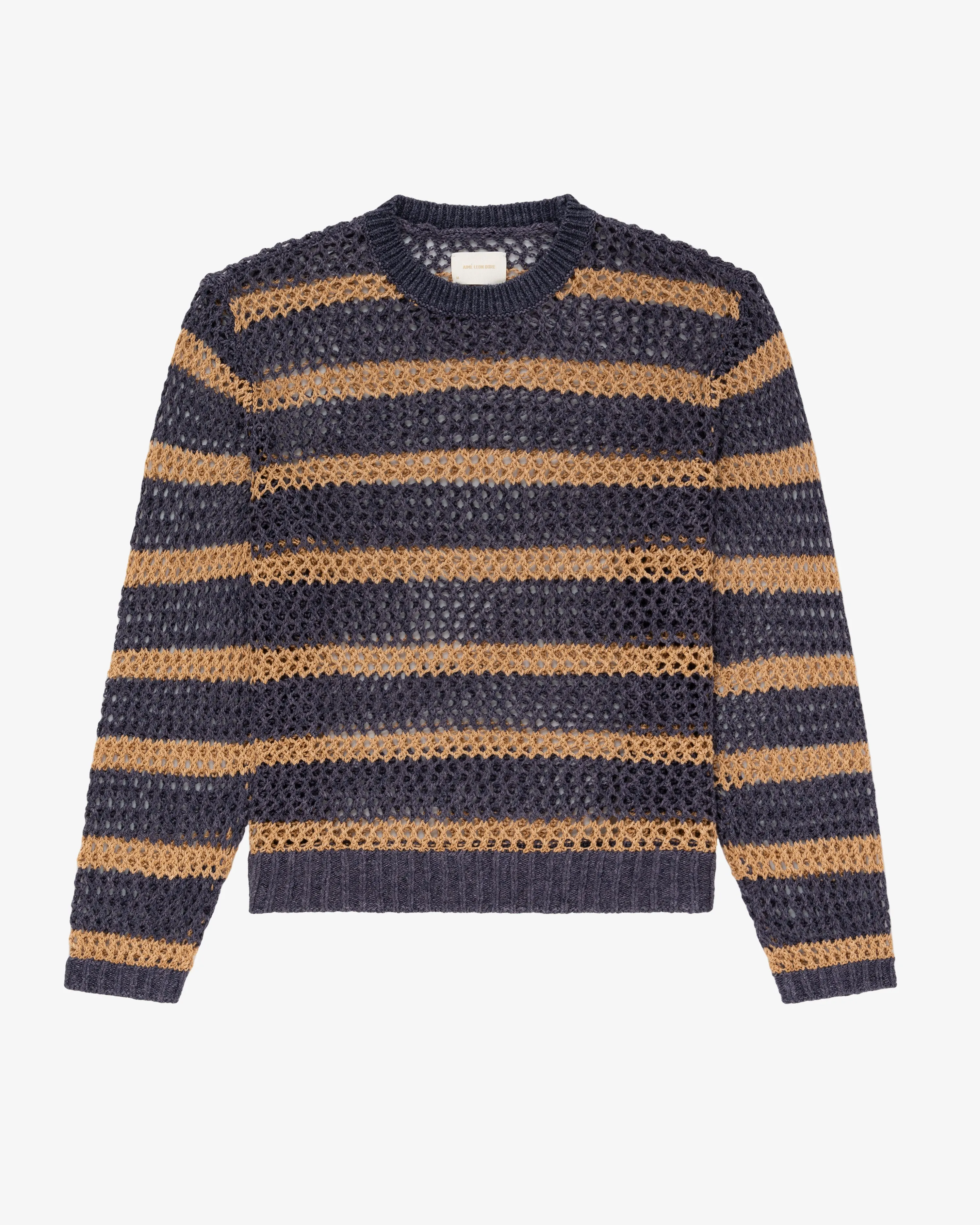 Loose Knit Striped Crewneck Sweater sold by Aime Leon Dore product image thumbnail 2