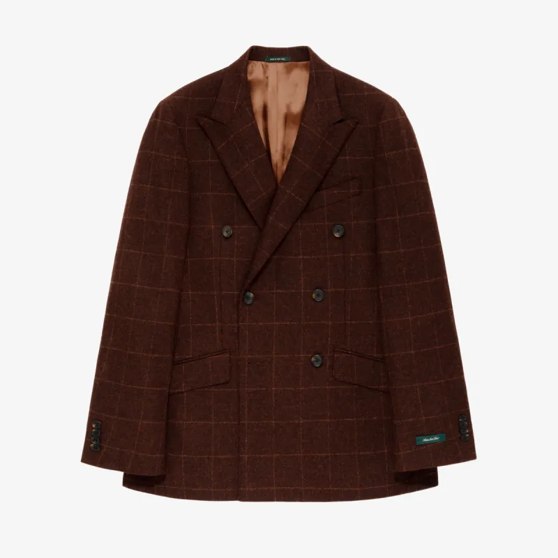Double-Breasted Windowpane Suit Jacket made by Aime Leon Dore