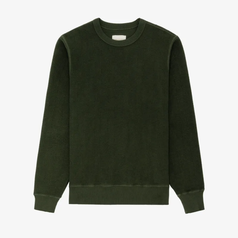 Herringbone Terry Crewneck Sweatshirt made by Aime Leon Dore