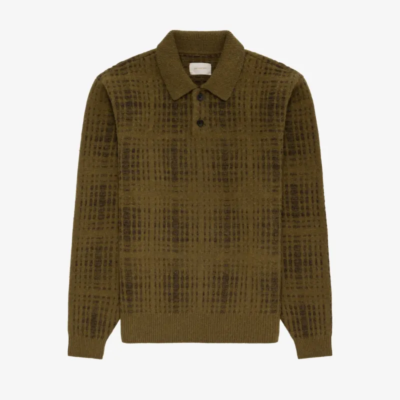 Long-Sleeve Shadow Plaid Polo sold by Aime Leon Dore