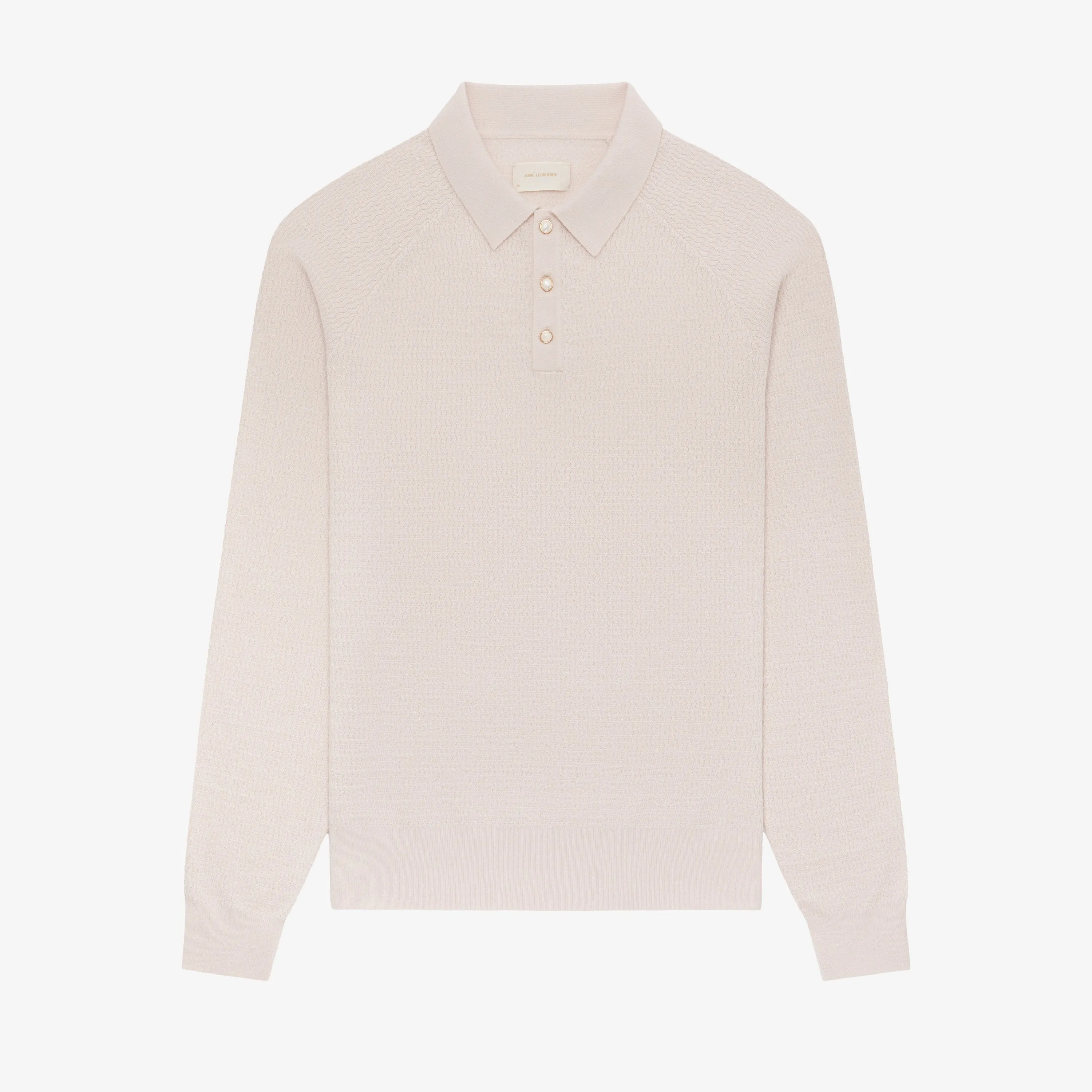 Long-Sleeve Pearl Button Polo sold by Aime Leon Dore