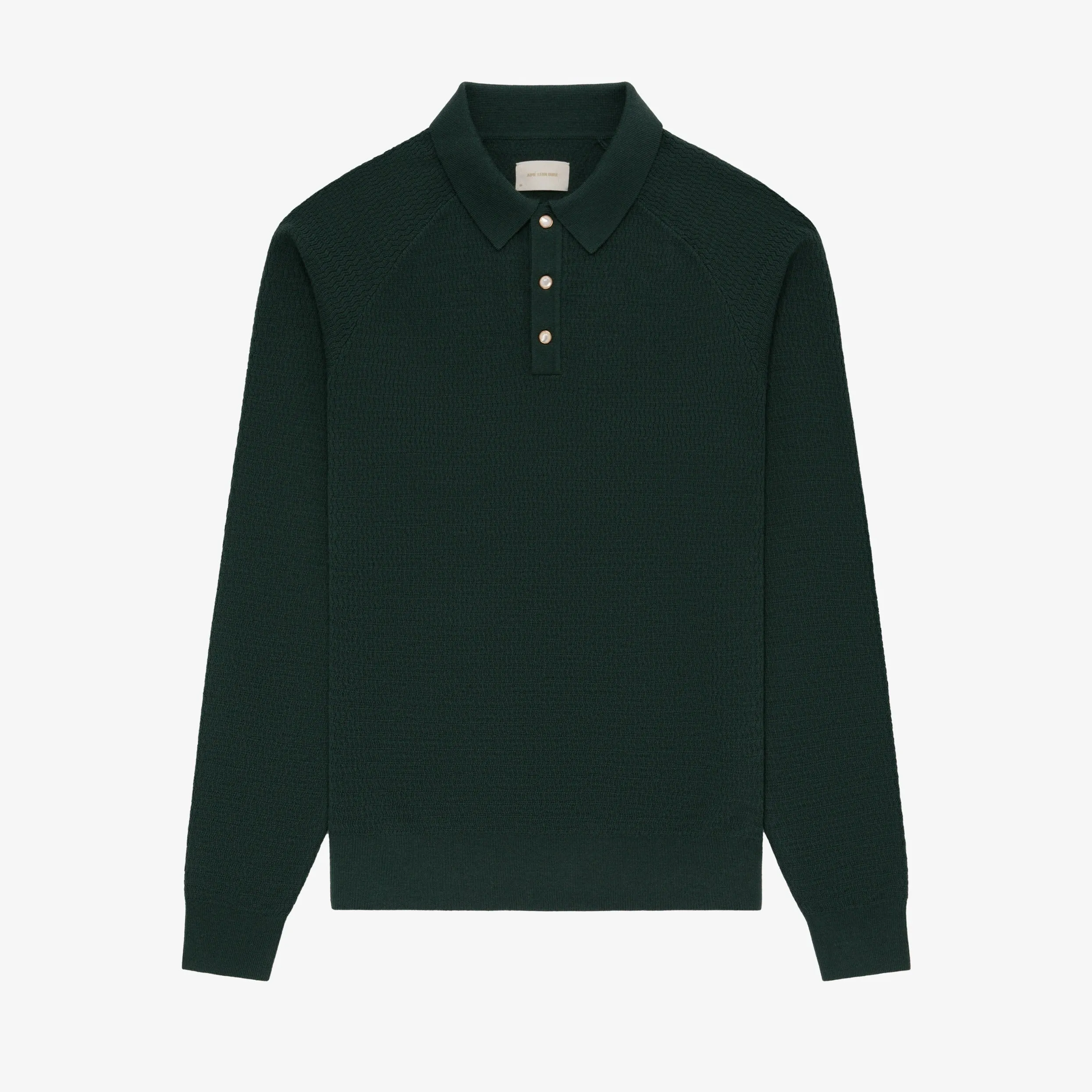 Long-Sleeve Pearl Button Polo sold by Aime Leon Dore
