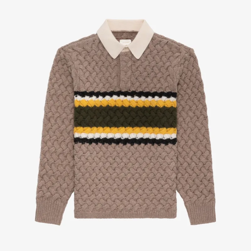 Basketweave Knit Rugby sold by Aime Leon Dore
