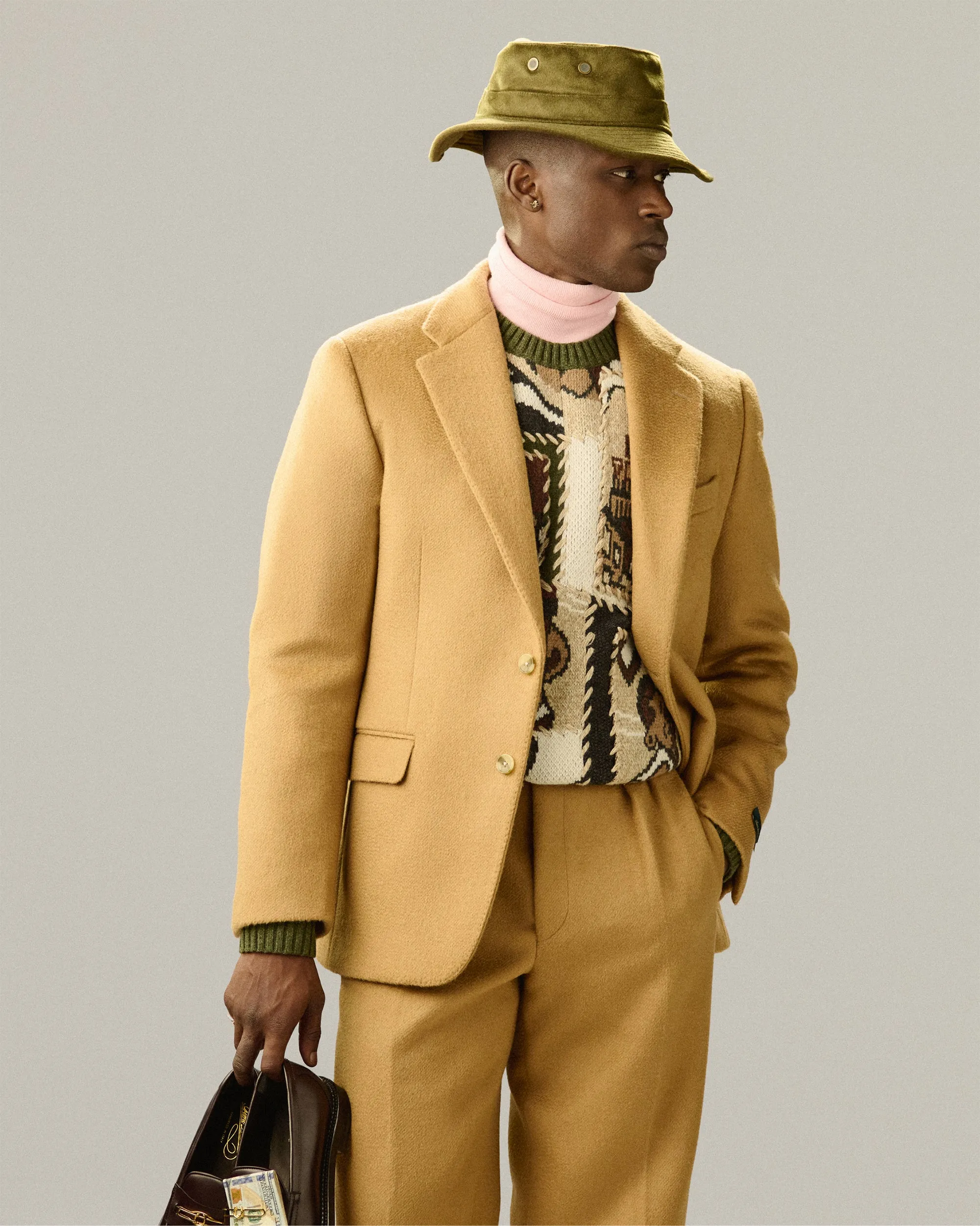Single-Breasted Wavy Wool Suit Jacket sold by Aime Leon Dore product image thumbnail 3