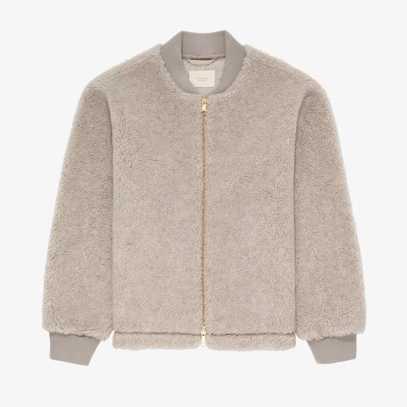 Fleece Bomber Jacket made by Aime Leon Dore